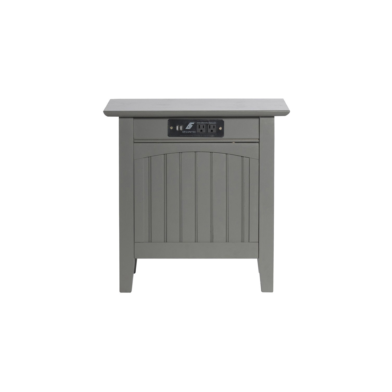 Leo & Lacey Chair Side Table with Charger in Grey