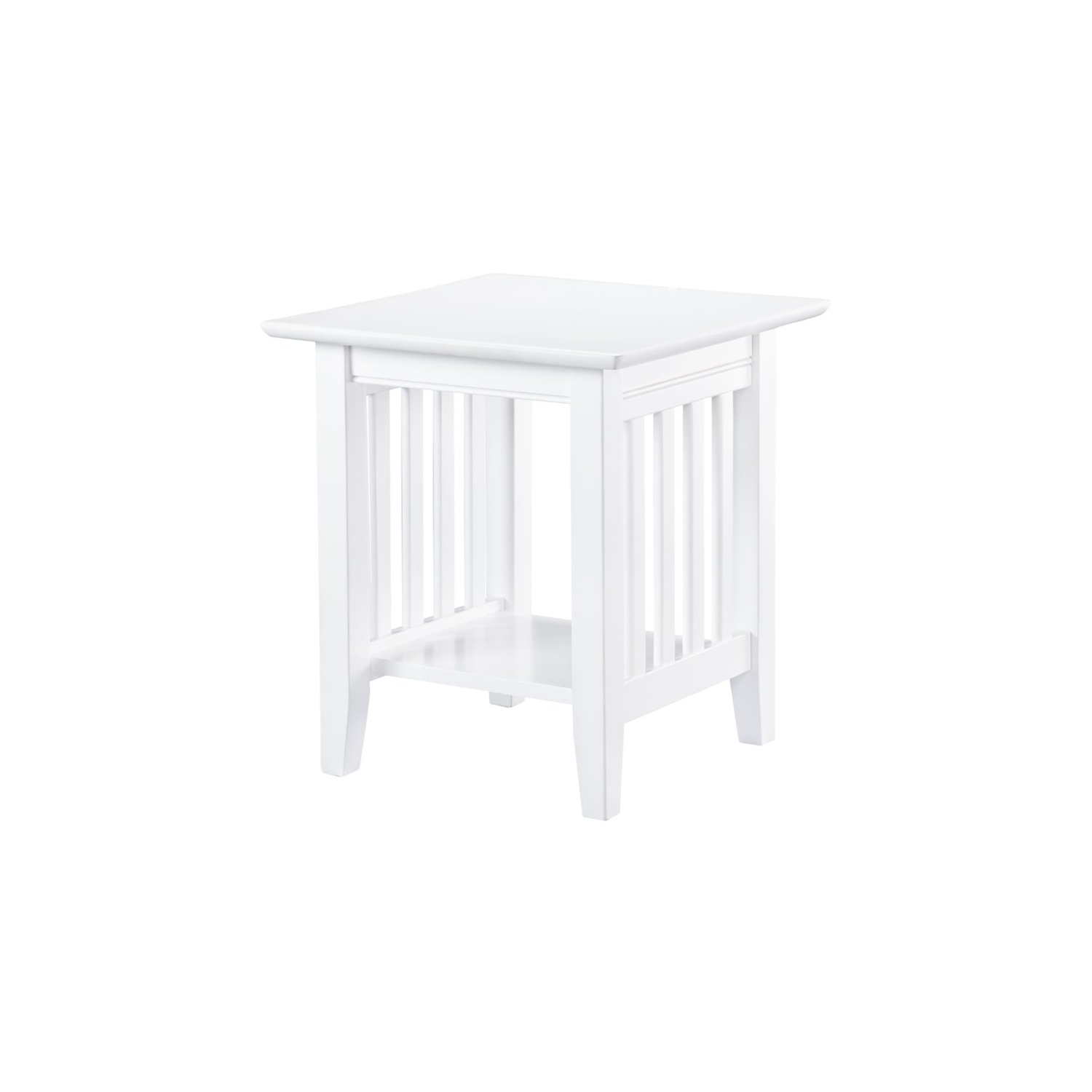 Leo & Lacey 20" Solid hardwood End Table in White