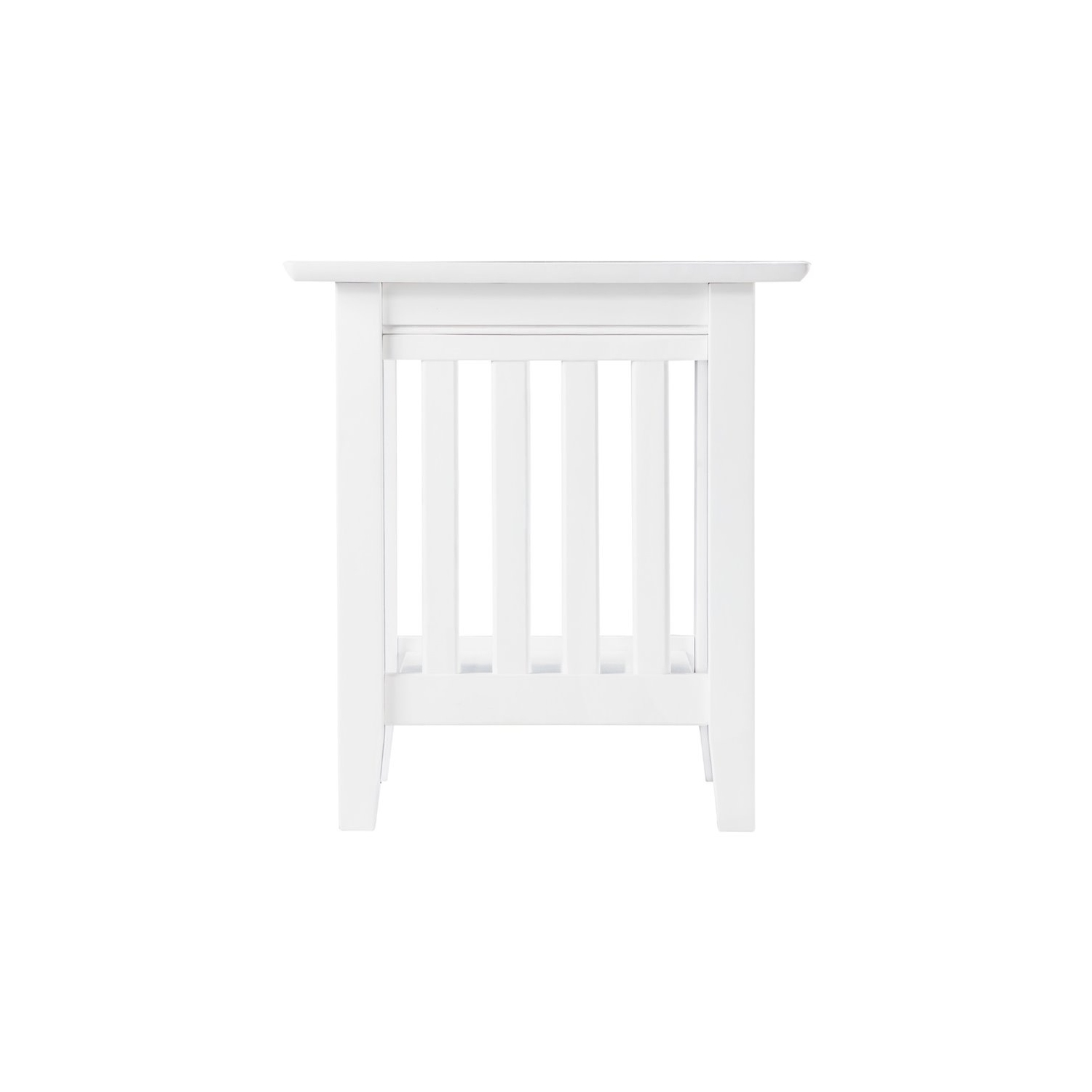 Leo & Lacey 20" Solid hardwood End Table in White