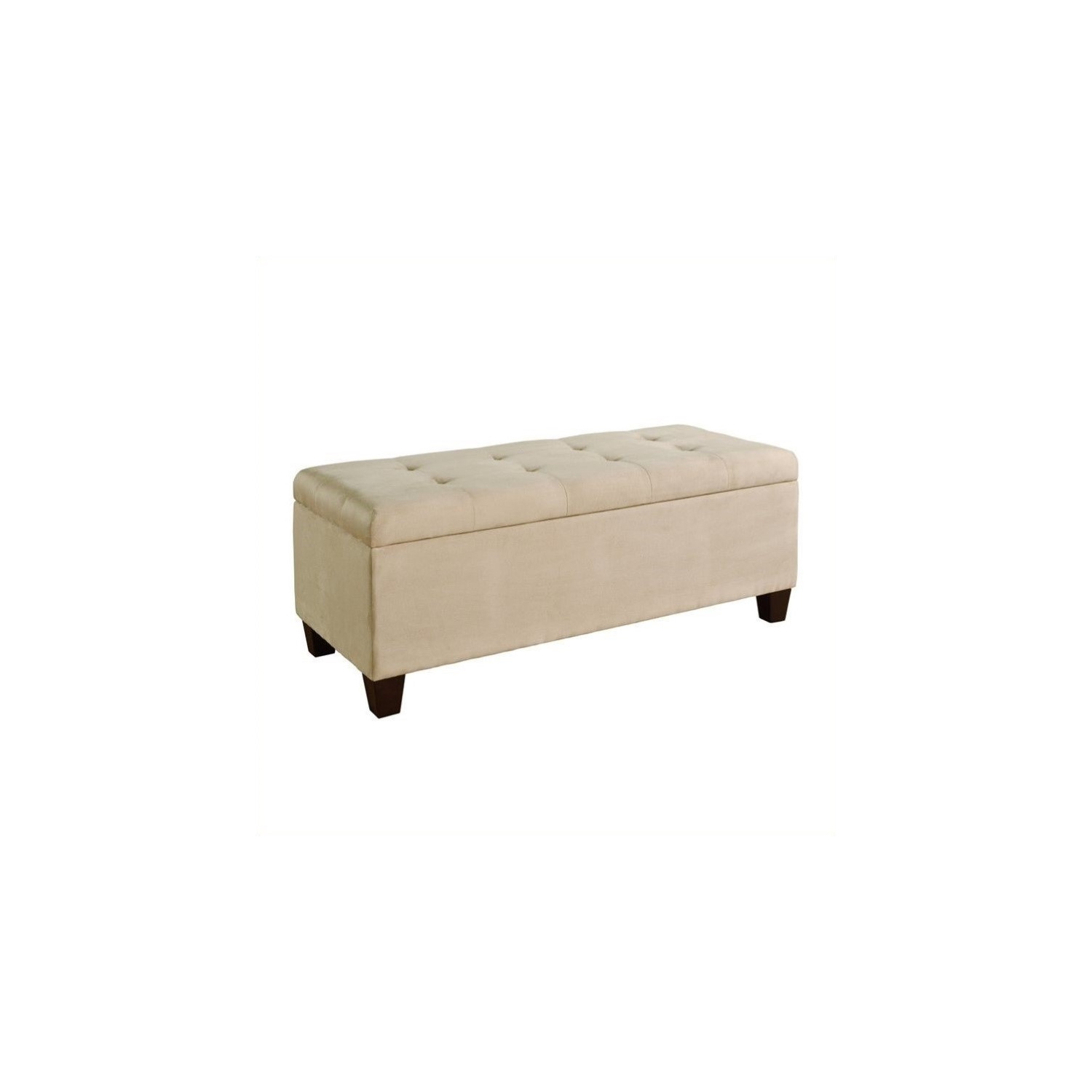 Riverbay Furniture Upholstered Storage Ottoman in Beige