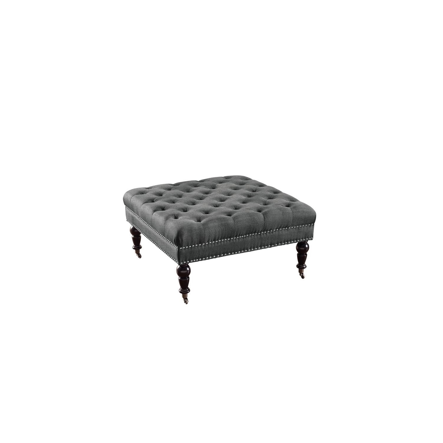 Riverbay Furniture Square Ottoman in Charcoal