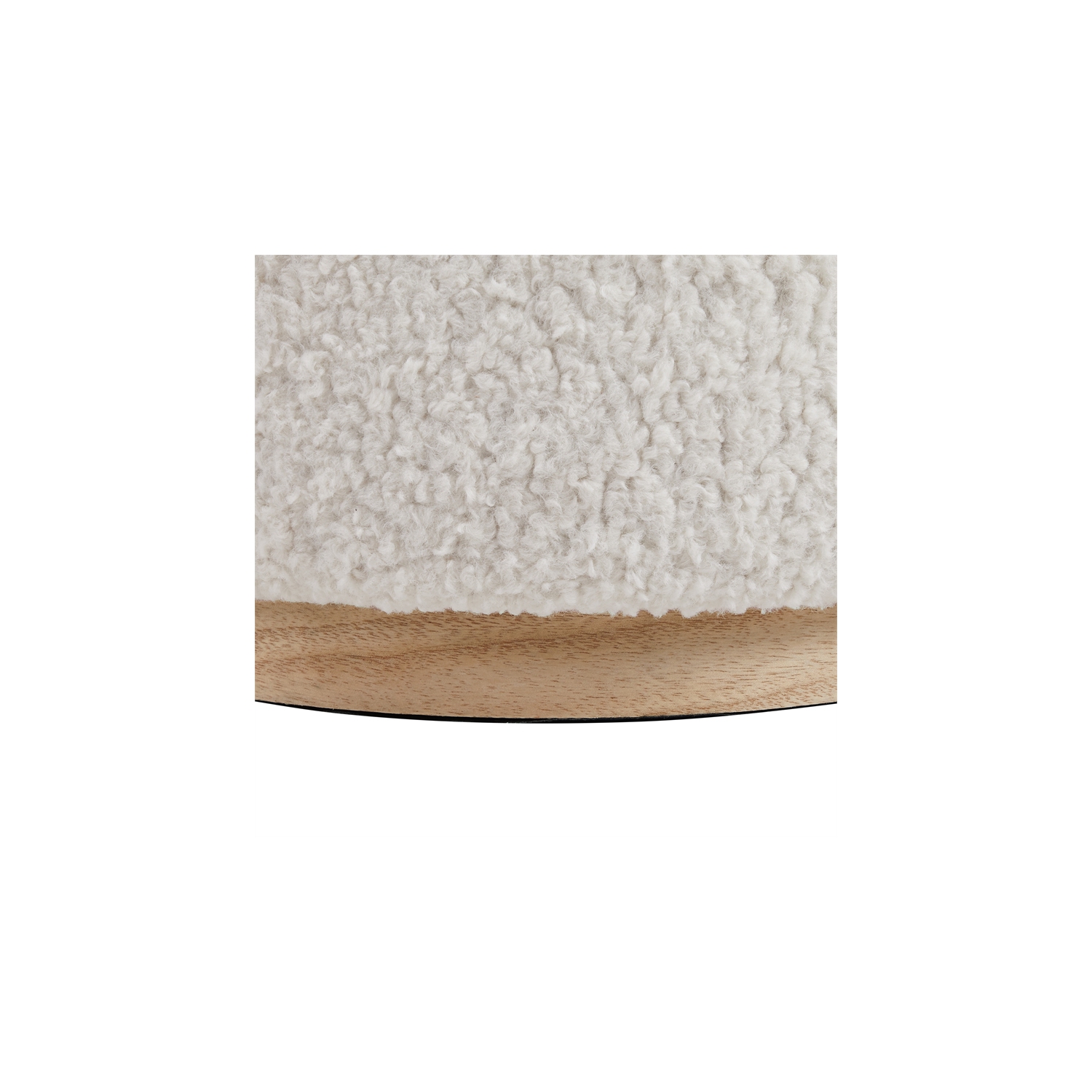 Pouf de rangement recouvert de bois Riverbay Furniture, naturel