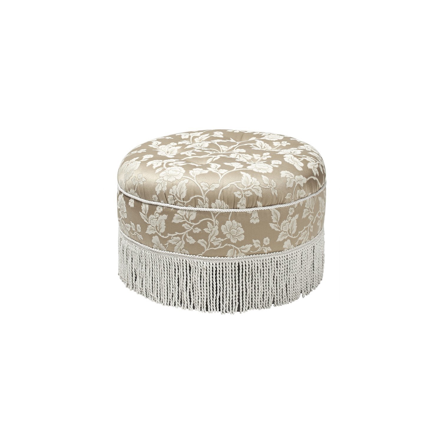Yolanda Tufted Decorative Round Ottoman Neutral