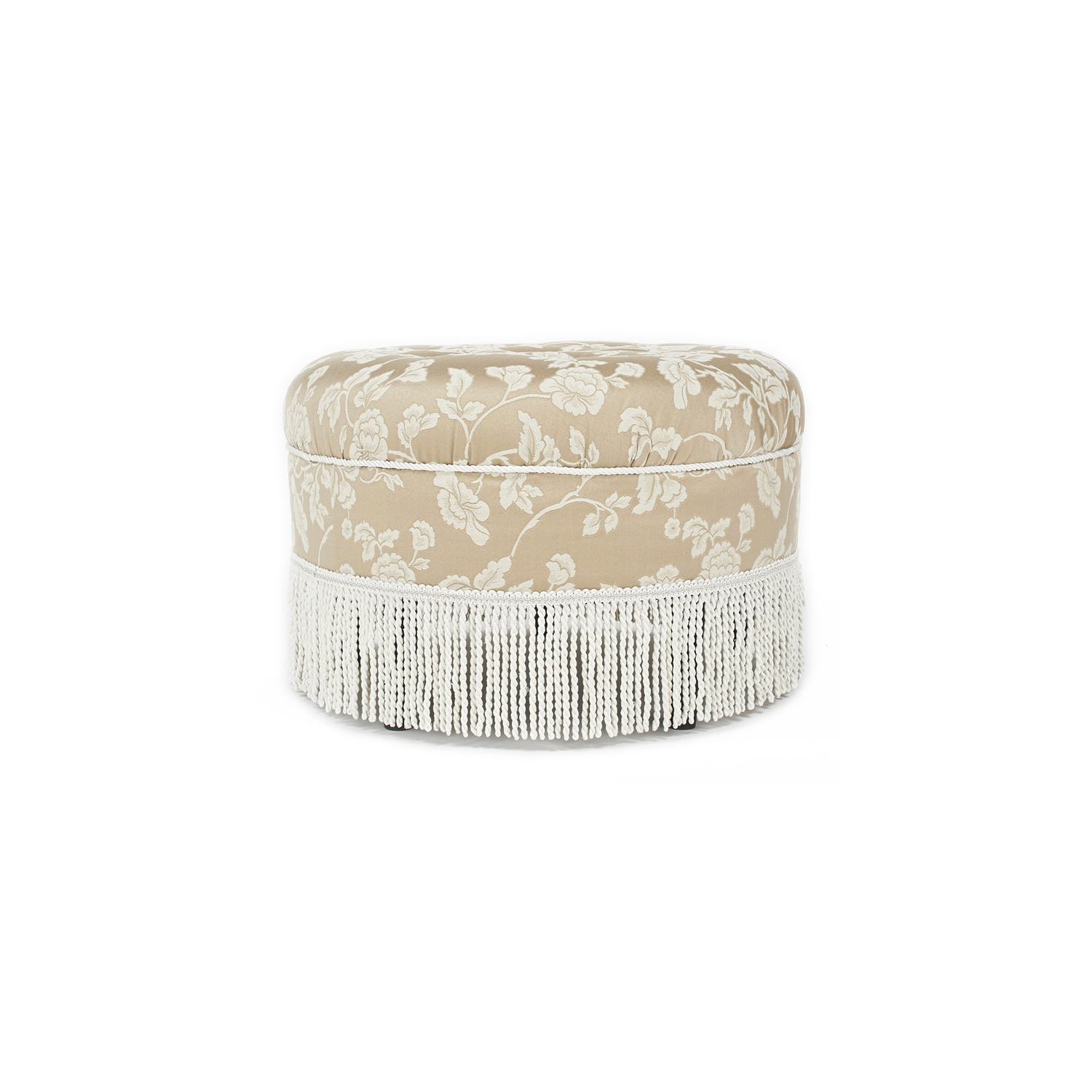 Yolanda Tufted Decorative Round Ottoman Neutral