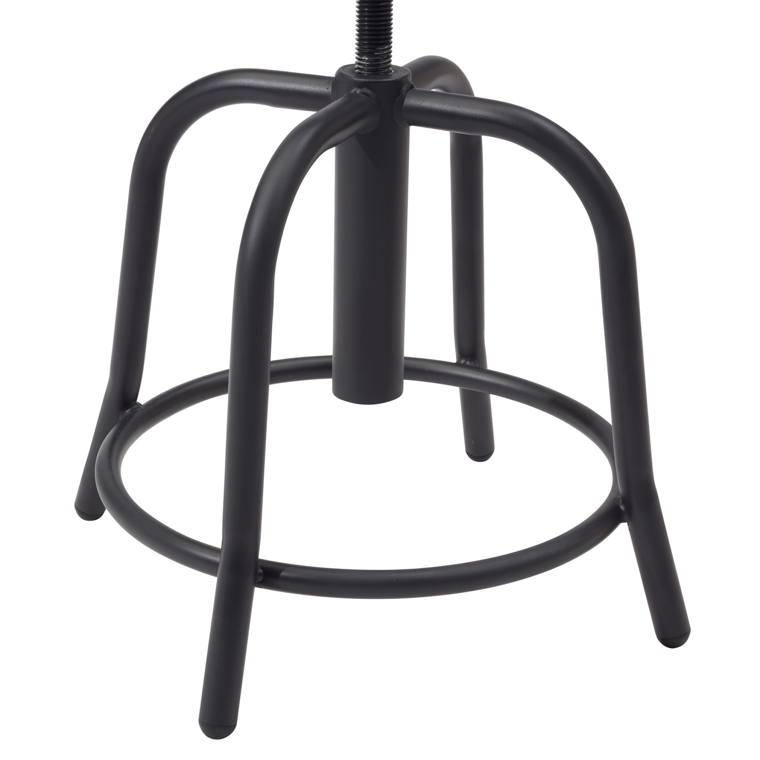NPS 6800 Series 19-25" Height Adjustable Swivel Wood Stool in Black/Oak