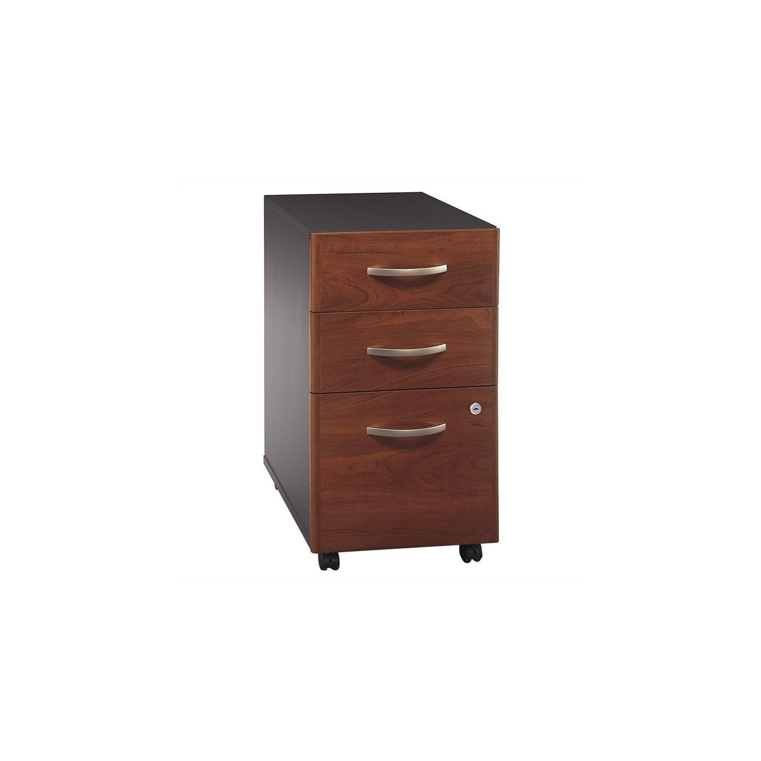 2 Drawer Lateral File and 3 Drawer Mobile Pedestal Set in Cherry