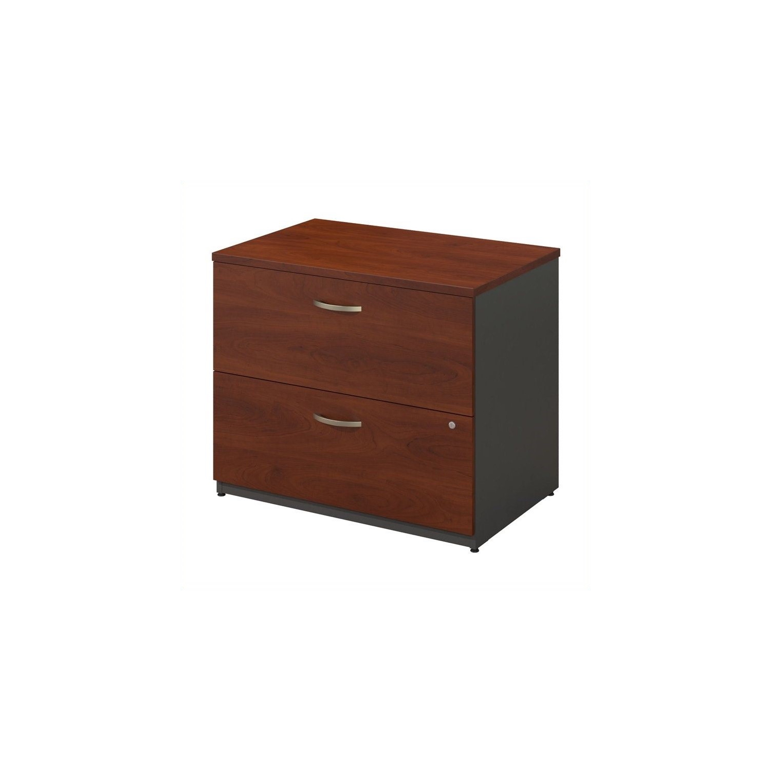 2 Drawer Lateral File and 3 Drawer Mobile Pedestal Set in Cherry
