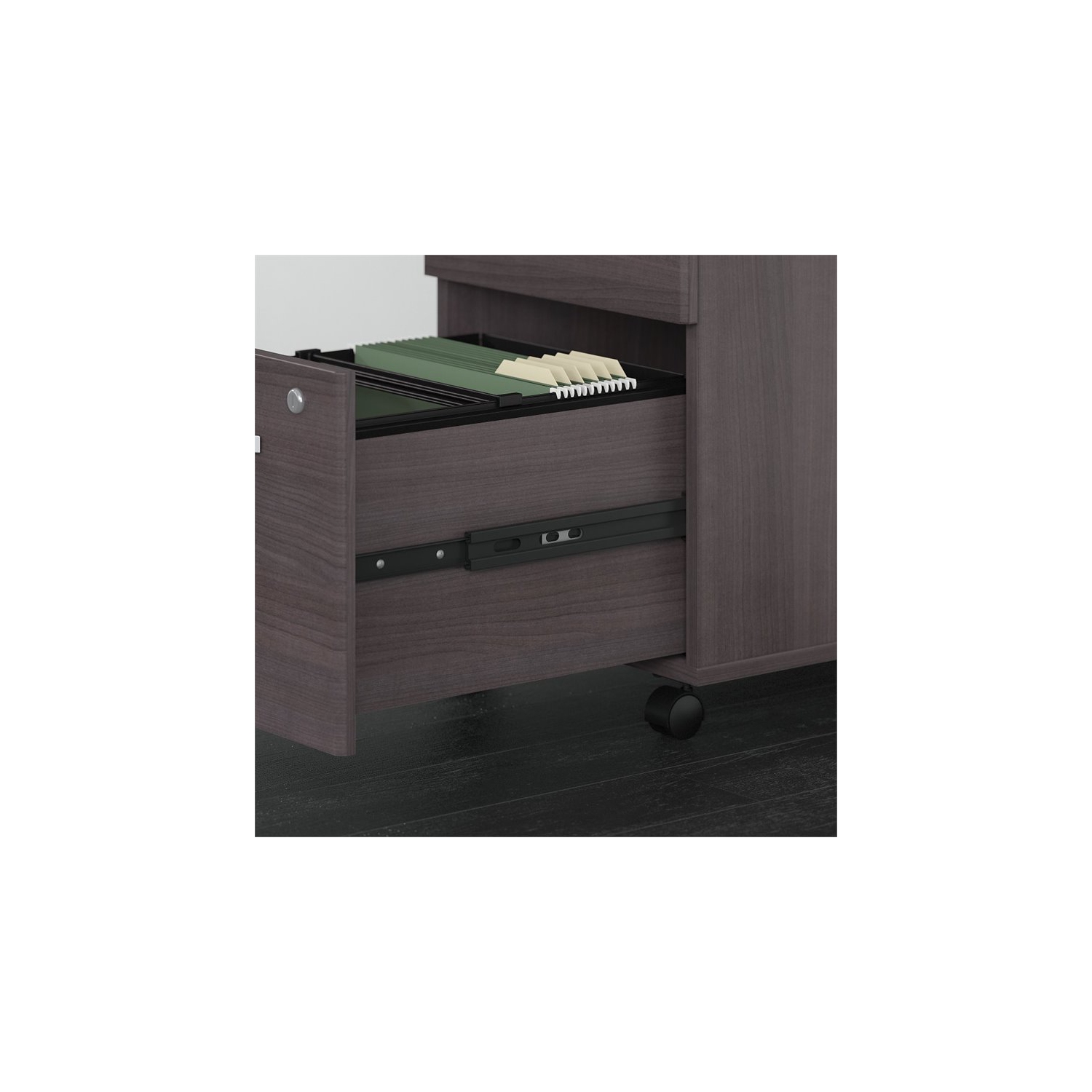 Scranton & Co 3 Drawer Mobile File Cabinet in Storm Gray