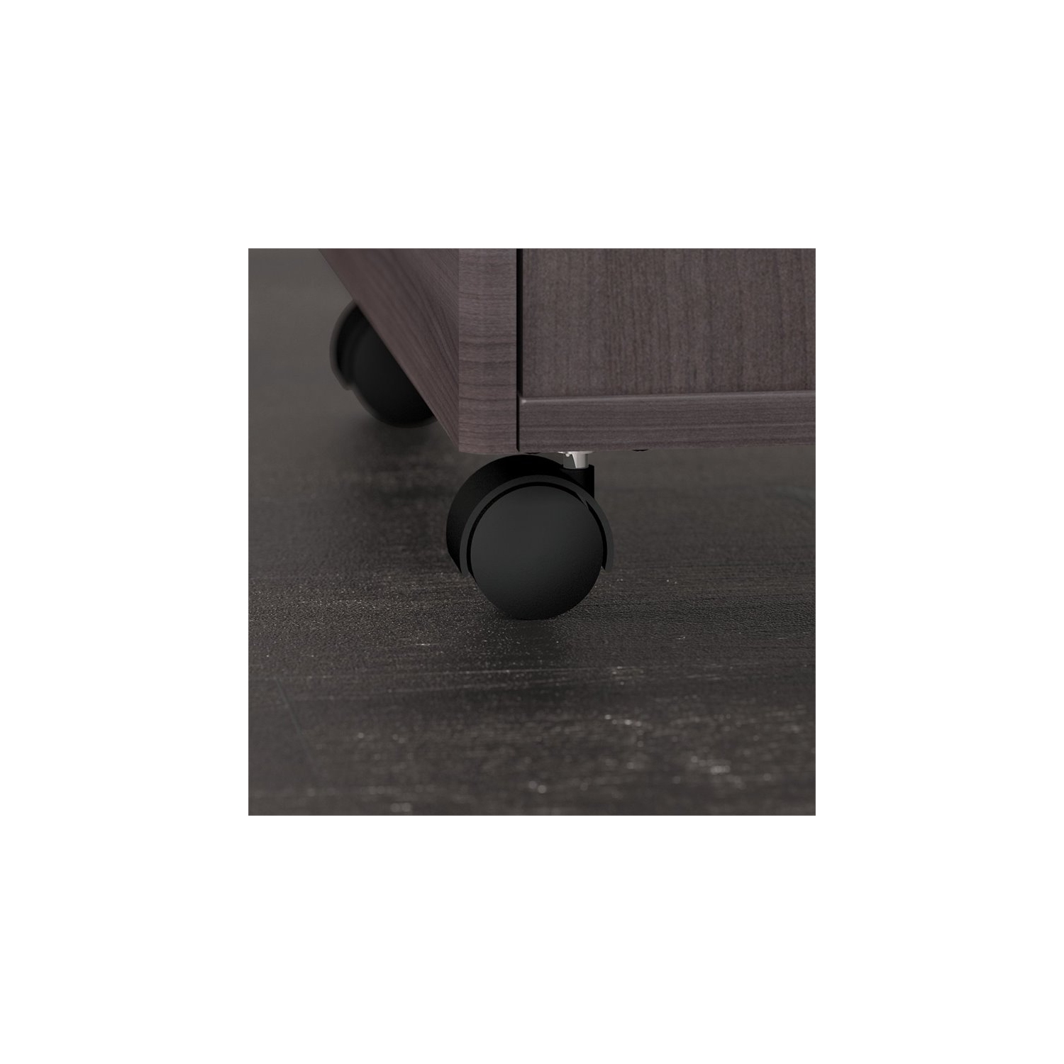 Scranton & Co 3 Drawer Mobile File Cabinet in Storm Gray