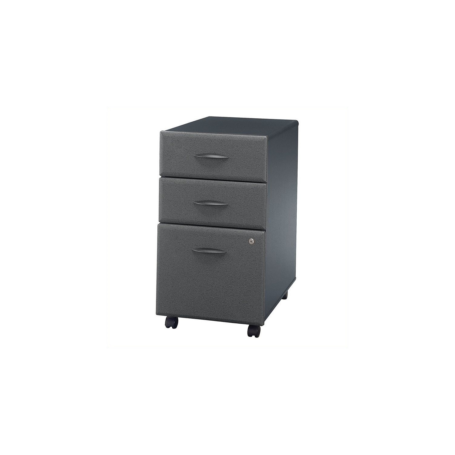 Scranton & Co 3 Drawer Mobile File Cabinet in Slate