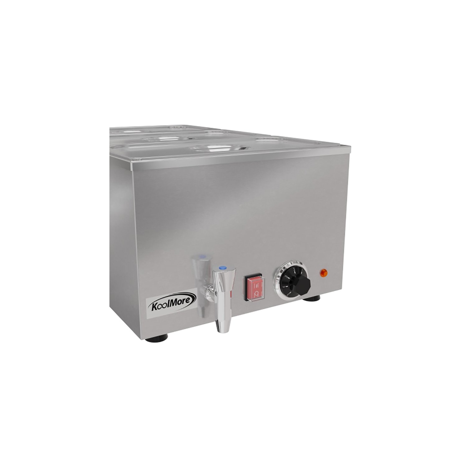 Koolmore CFW-3T Bain Marie Countertop Stainless Steel Food Warmer in Silver