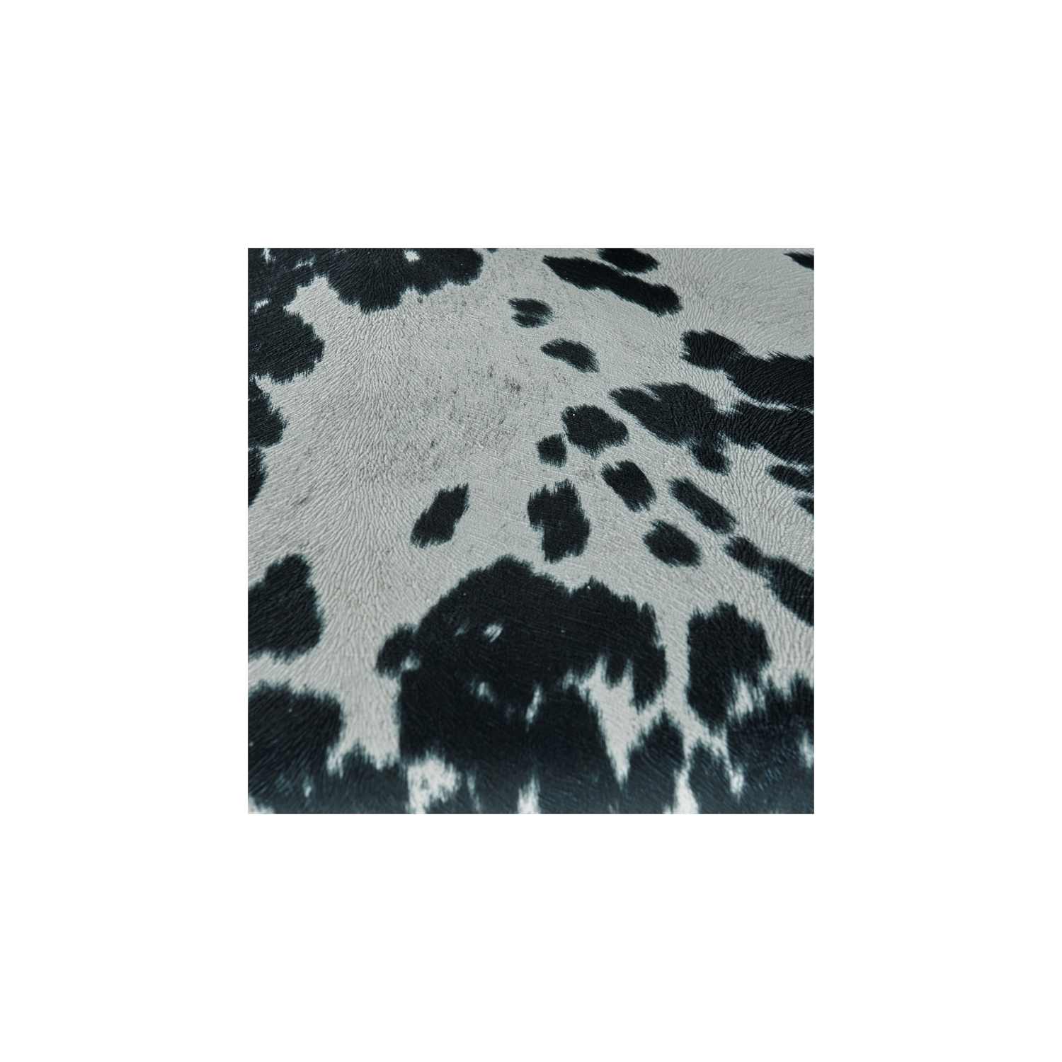 Riverbay Furniture 30" Transitional Wood/Fabric Cow Print Bar Stool in Black