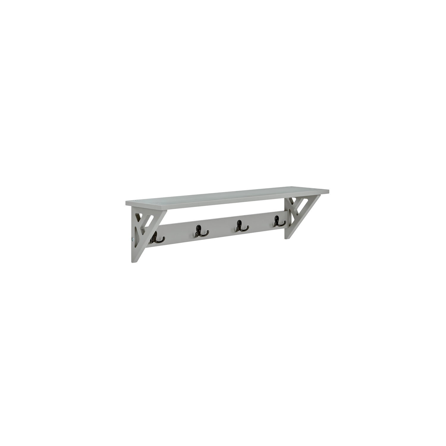 Alaterre Furniture Coventry 36W Coat Hook with Shelf in Gray