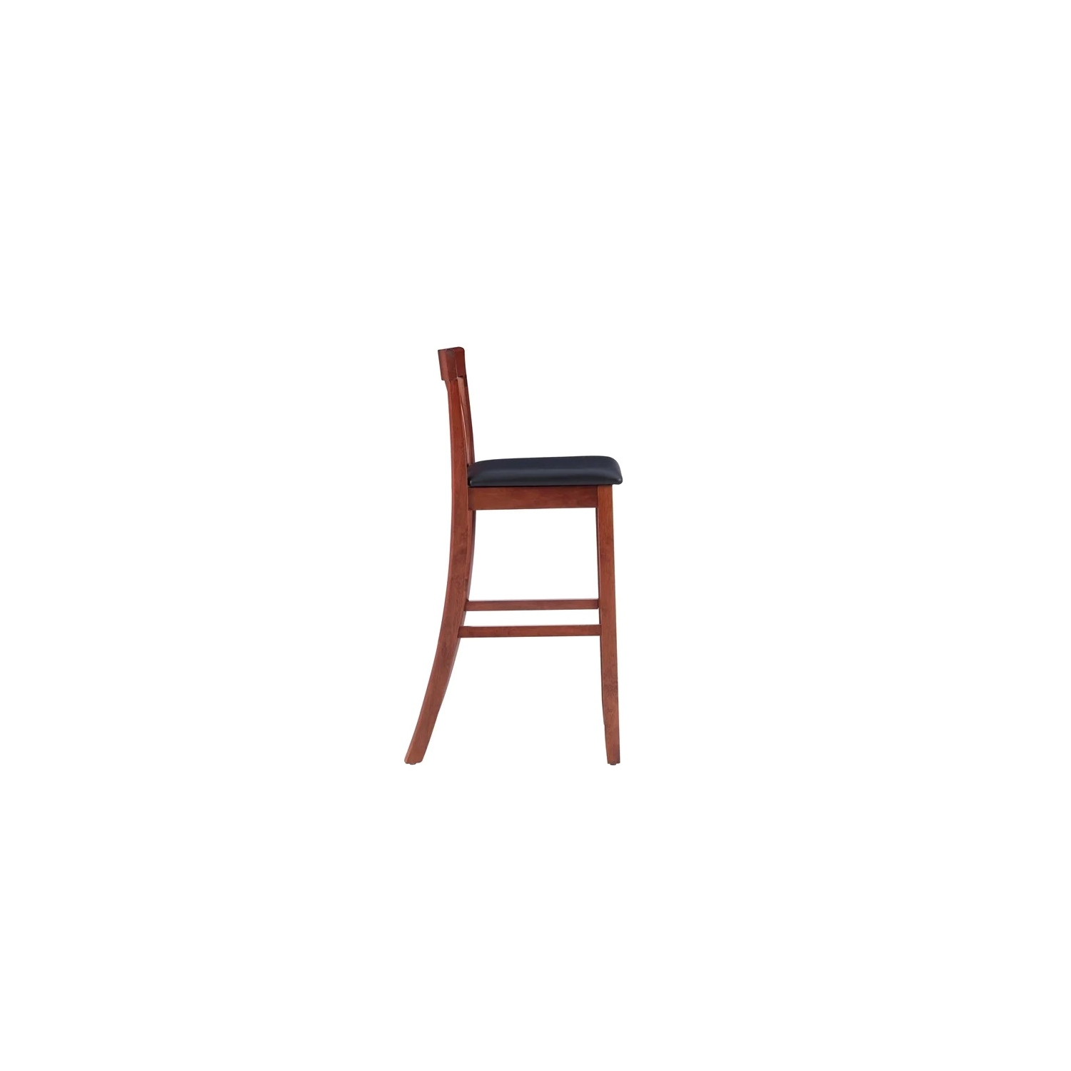 Riverbay Furniture 31" Contemporary Wood/Faux Leather Bar Stool in Cherry
