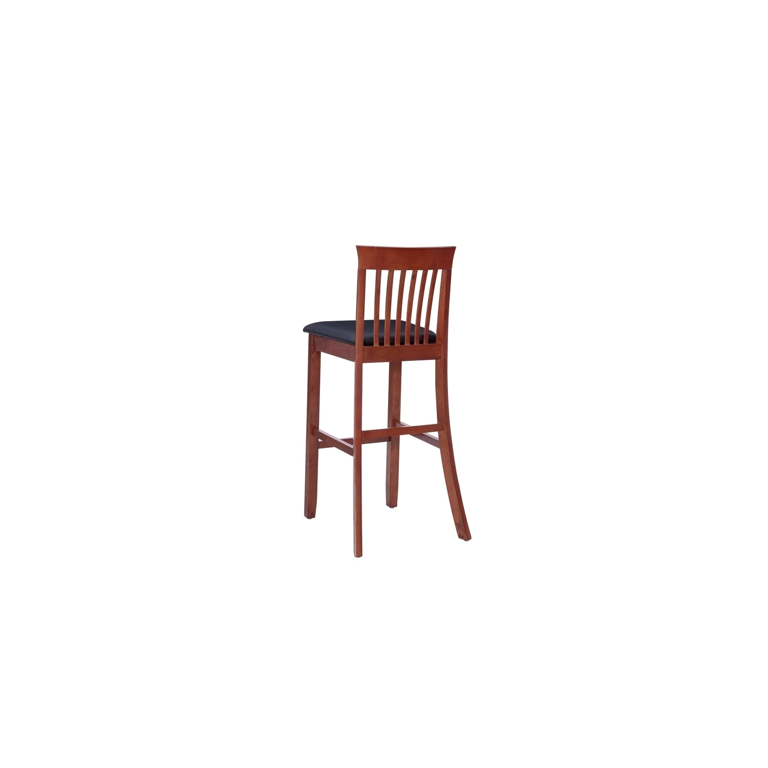 Riverbay Furniture 31" Contemporary Wood/Faux Leather Bar Stool in Cherry