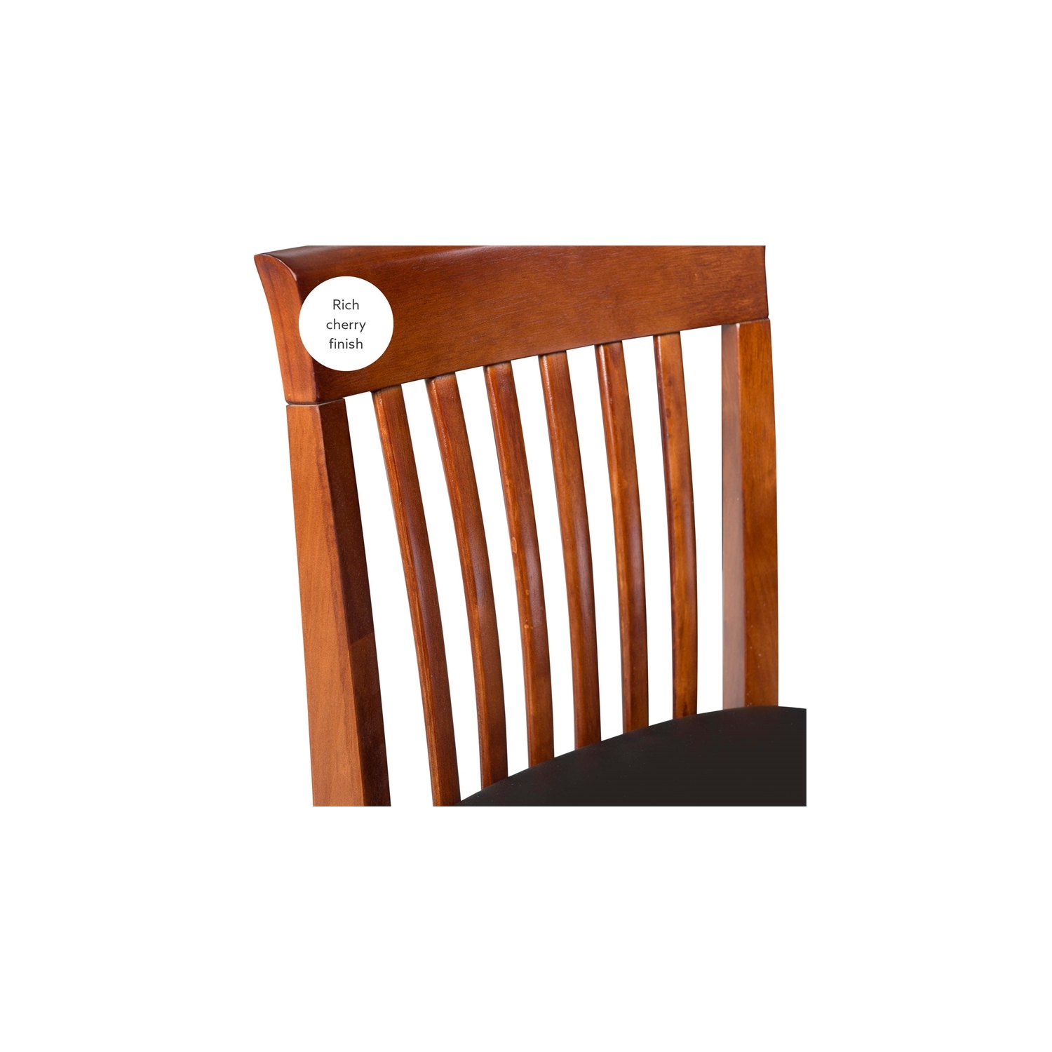 Riverbay Furniture 31" Contemporary Wood/Faux Leather Bar Stool in Cherry