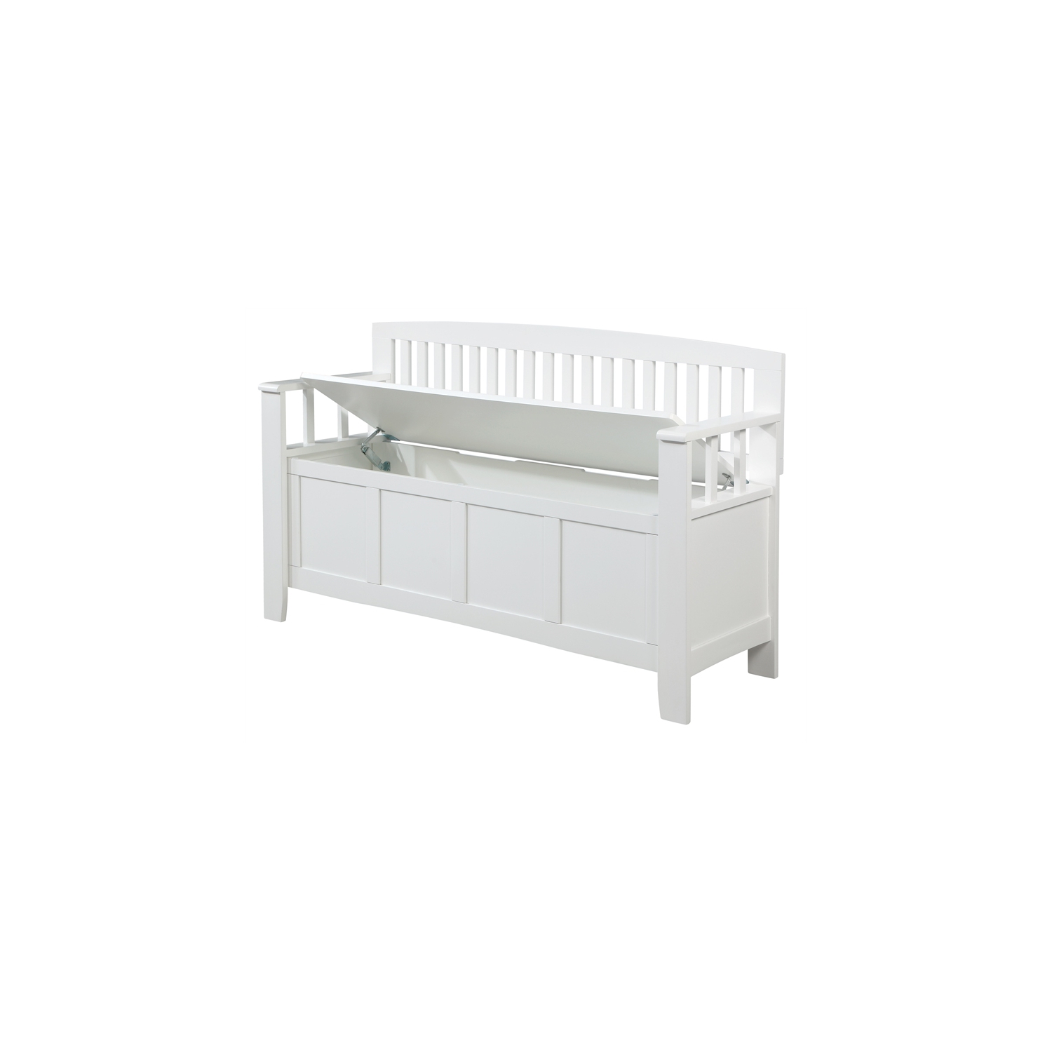 Riverbay Furniture Wood Storage Bench in White