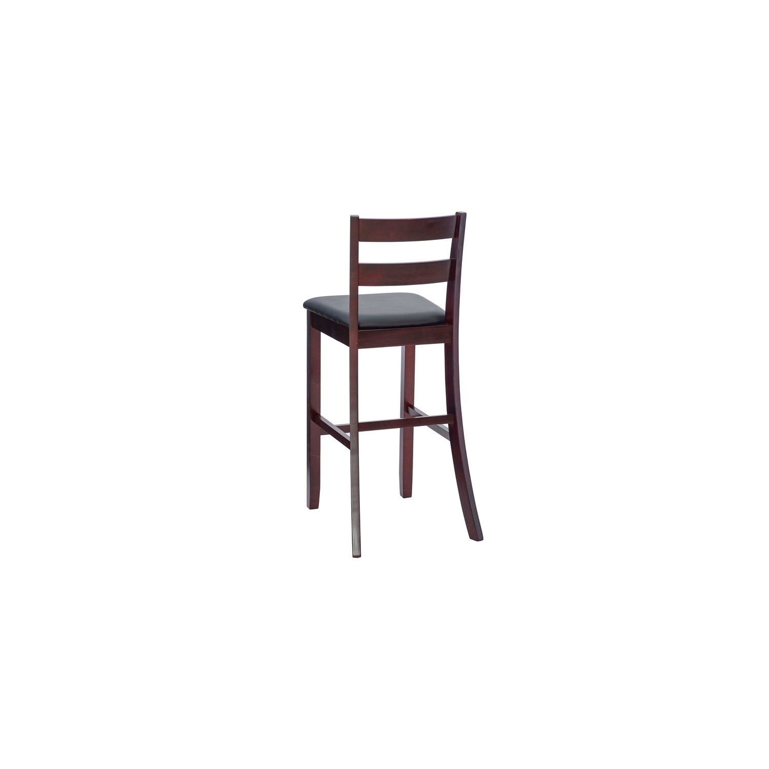 Hawthorne Collections 30" Contemporary Wood/Faux Leather Bar Stool in Merlot