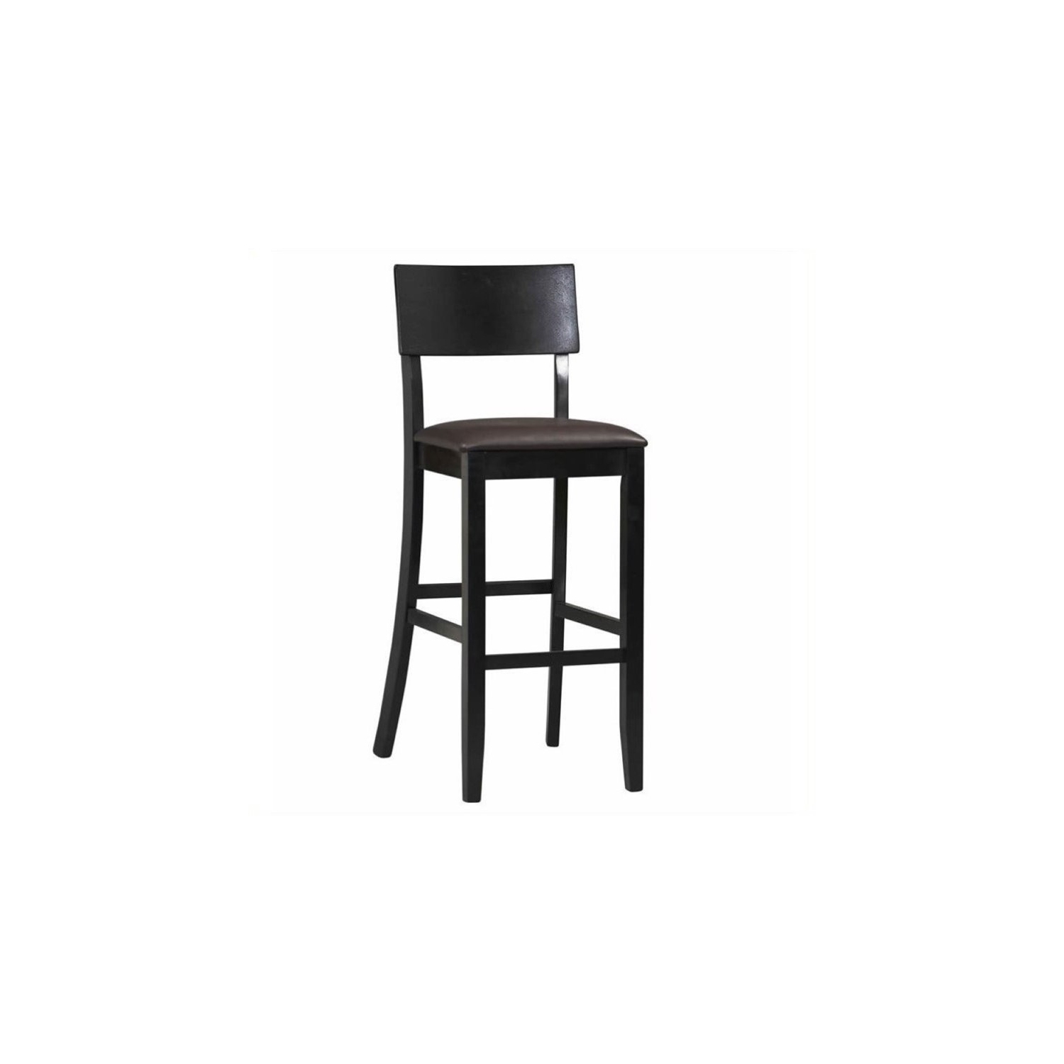 Hawthorne Collection 30" Faux Leather Bar Stool in Black