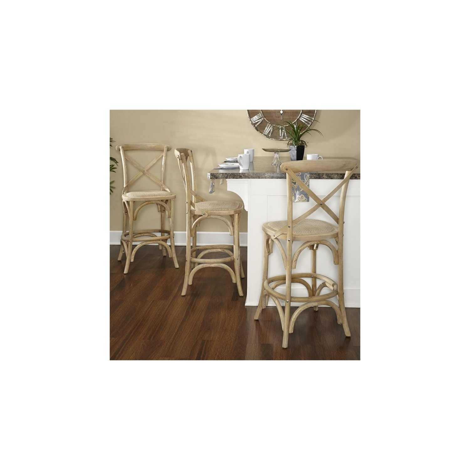 Riverbay Furniture Bar Stool in Gray Wash