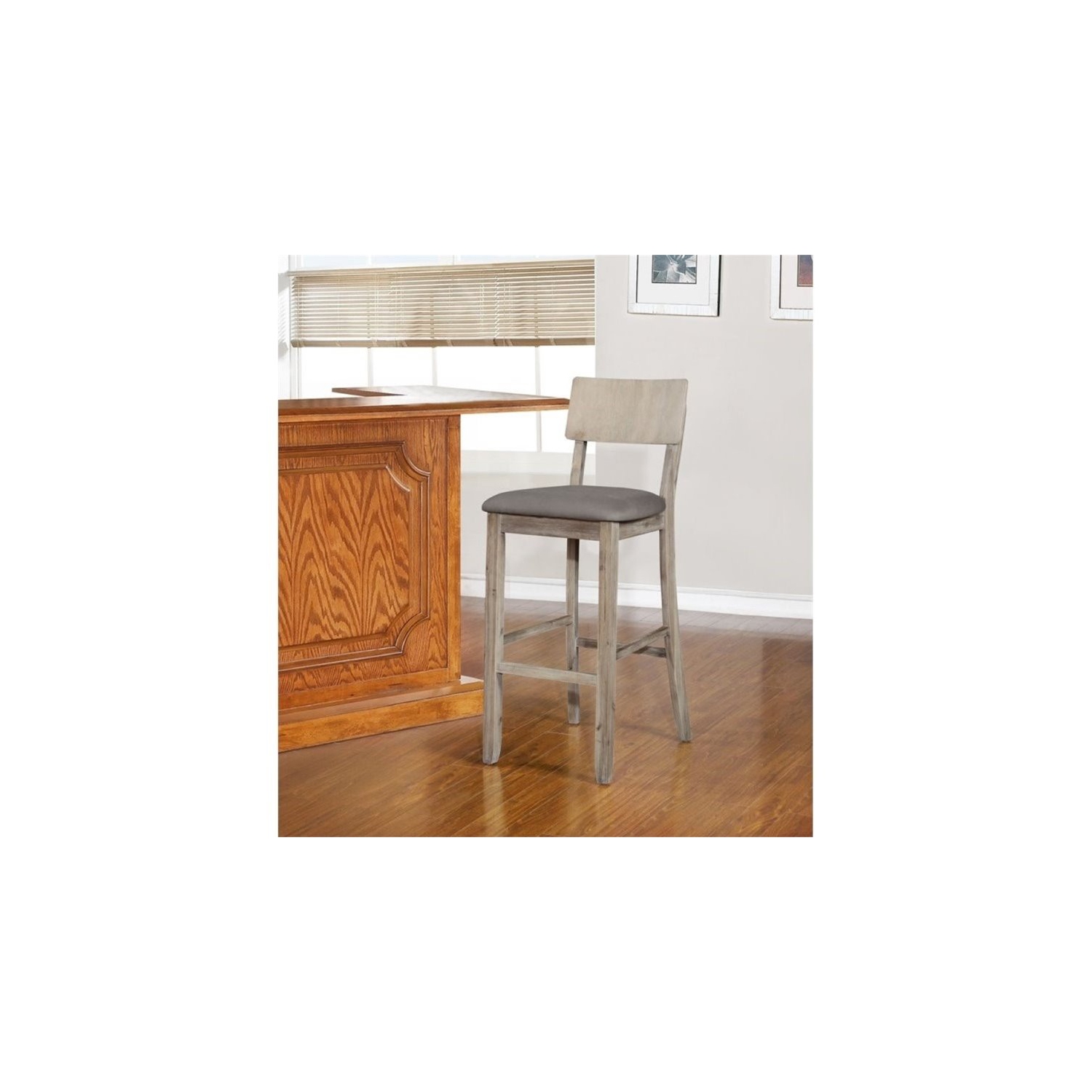 Atlin Designs 30" Bar Stool in Gray