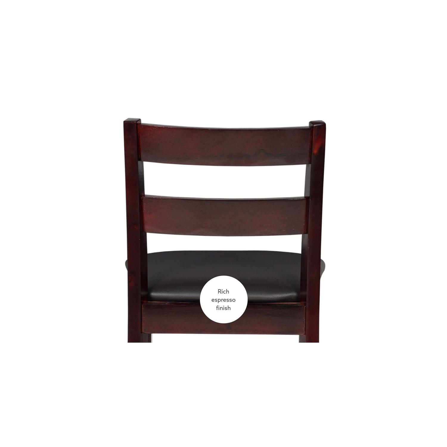 Riverbay Furniture 30" Contemporary Wood/Faux Leather Bar Stool in Merlot