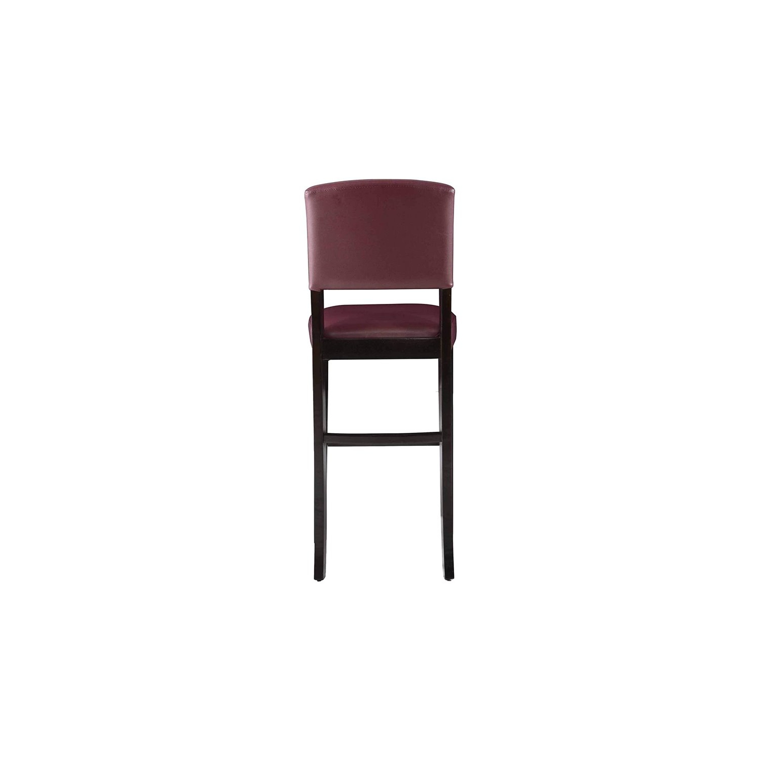 Tabouret de bar en similicuir de 30 po Riverbay Furniture avec fini expresso et rouge foncé