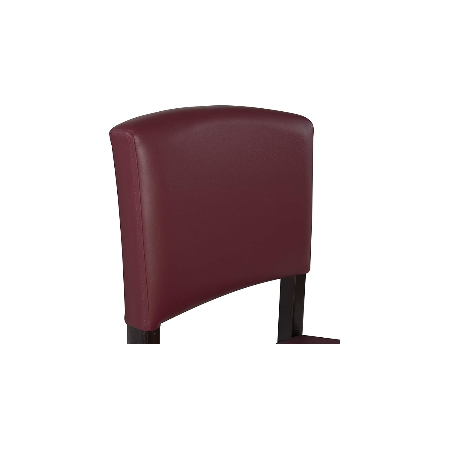 Tabouret de bar en similicuir de 30 po Riverbay Furniture avec fini expresso et rouge foncé