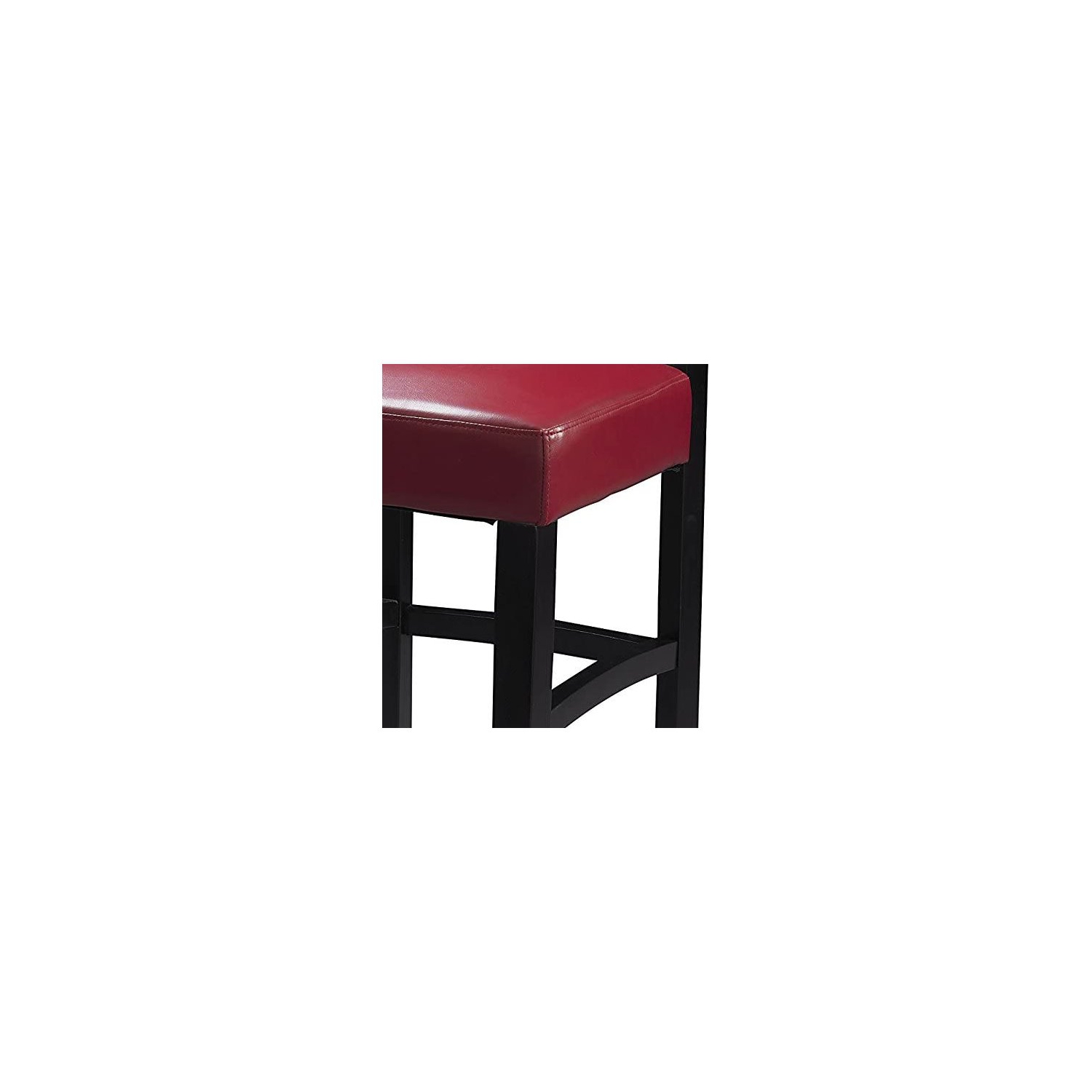 Tabouret de bar en similicuir de 30 po Riverbay Furniture avec fini expresso et rouge foncé