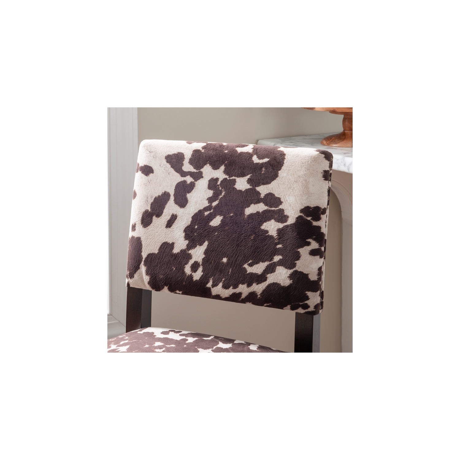 Riverbay Furniture 30" Transitional Wood/Microfiber Bar Stool in Brown