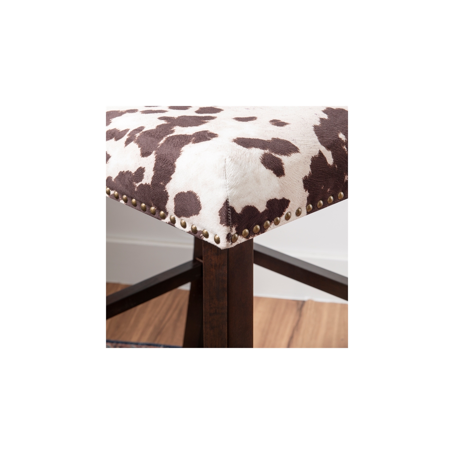 Riverbay Furniture 30" Transitional Wood/Microfiber Bar Stool in Brown