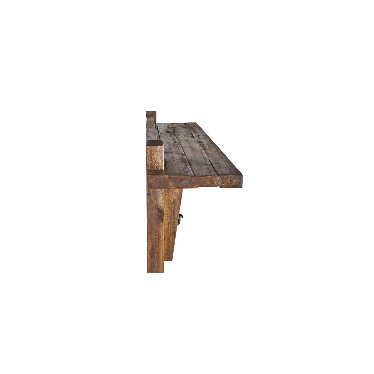 Alaterre Furniture Durango 60L Industrial Wood Coat Hook Entryway Shelf