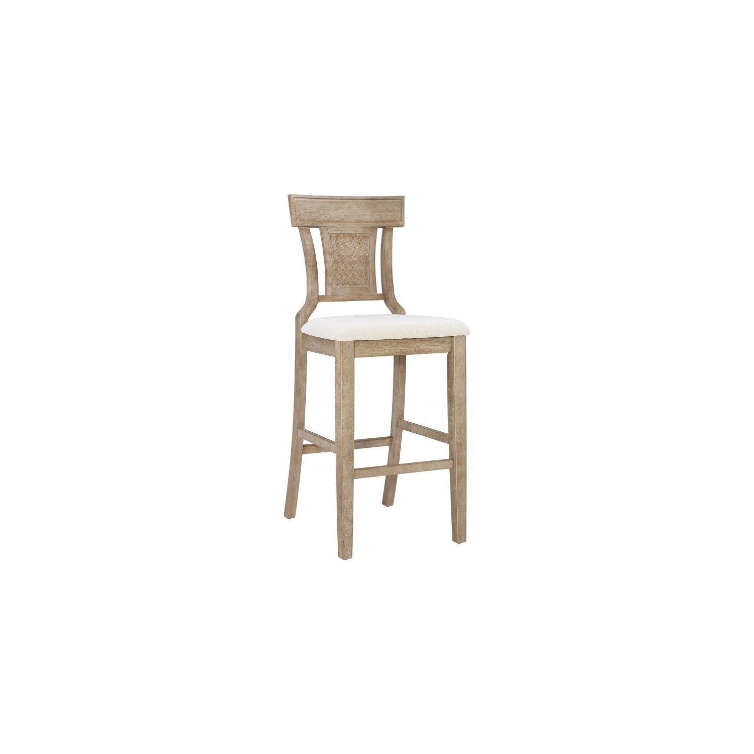 Riverbay Furniture 30" Transitional Wood/Fabric Bar Stool in Brown