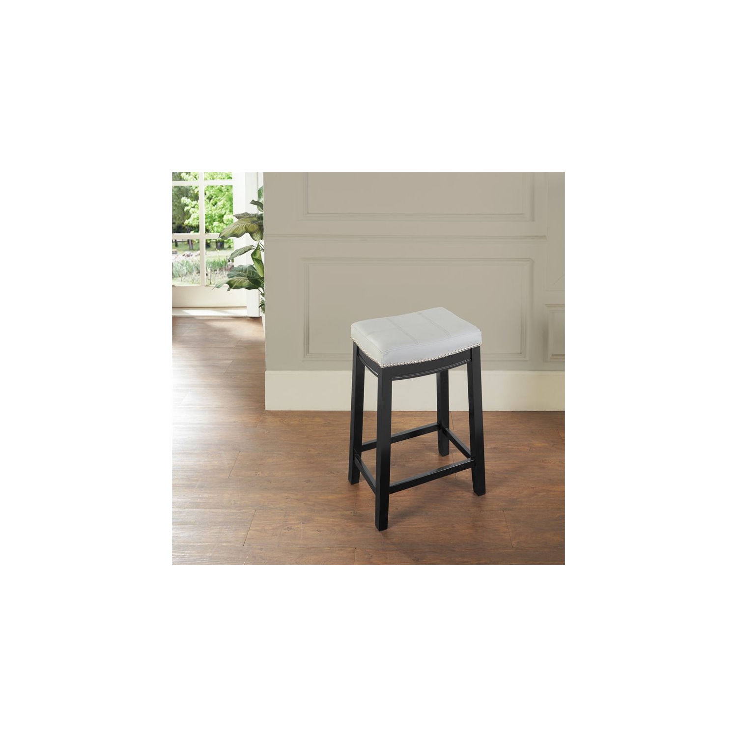 Tabouret de comptoir de 26 po Riverbay Furniture gris et noir