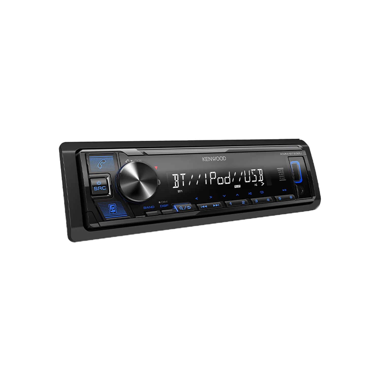 Récepteur multimédia numérique KMM-BT232U de Kenwood avec Bluetooth