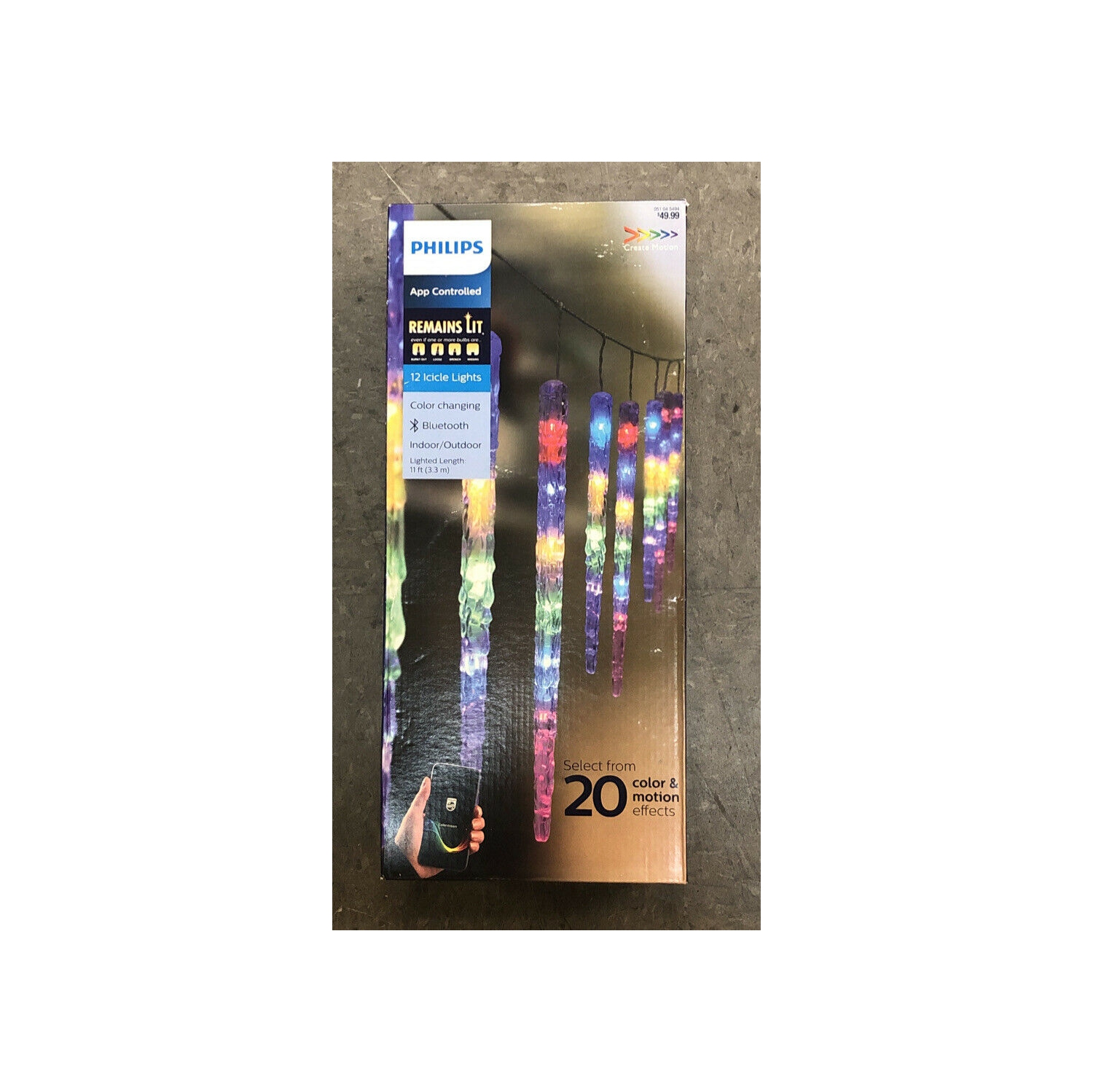 Philips color online changing icicle lights