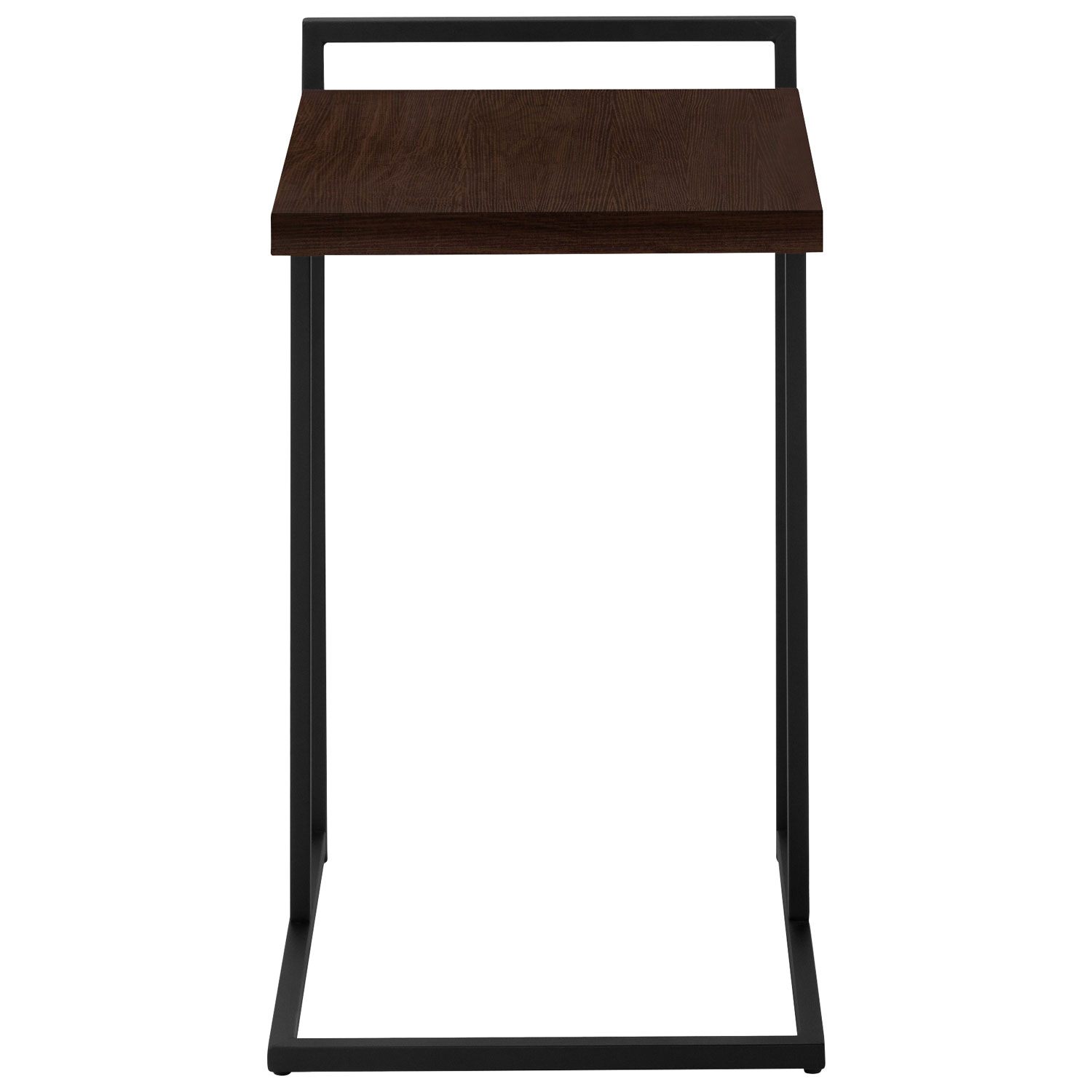 Table d'appoint rectangulaire contemporaine à panneau épais de Monarch - Expresso/Noir