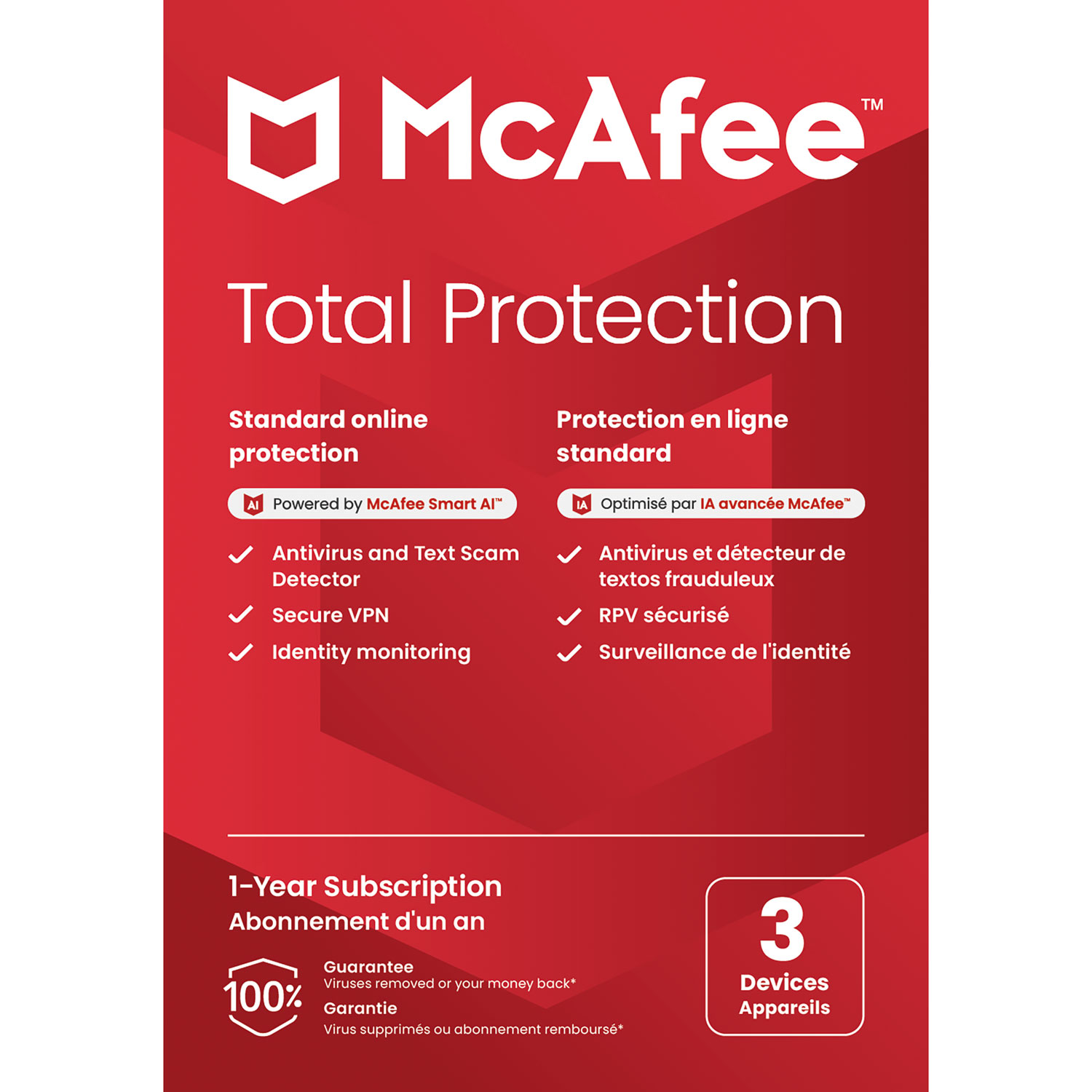 McAfee Total Protection - 3 Device - 1 Year