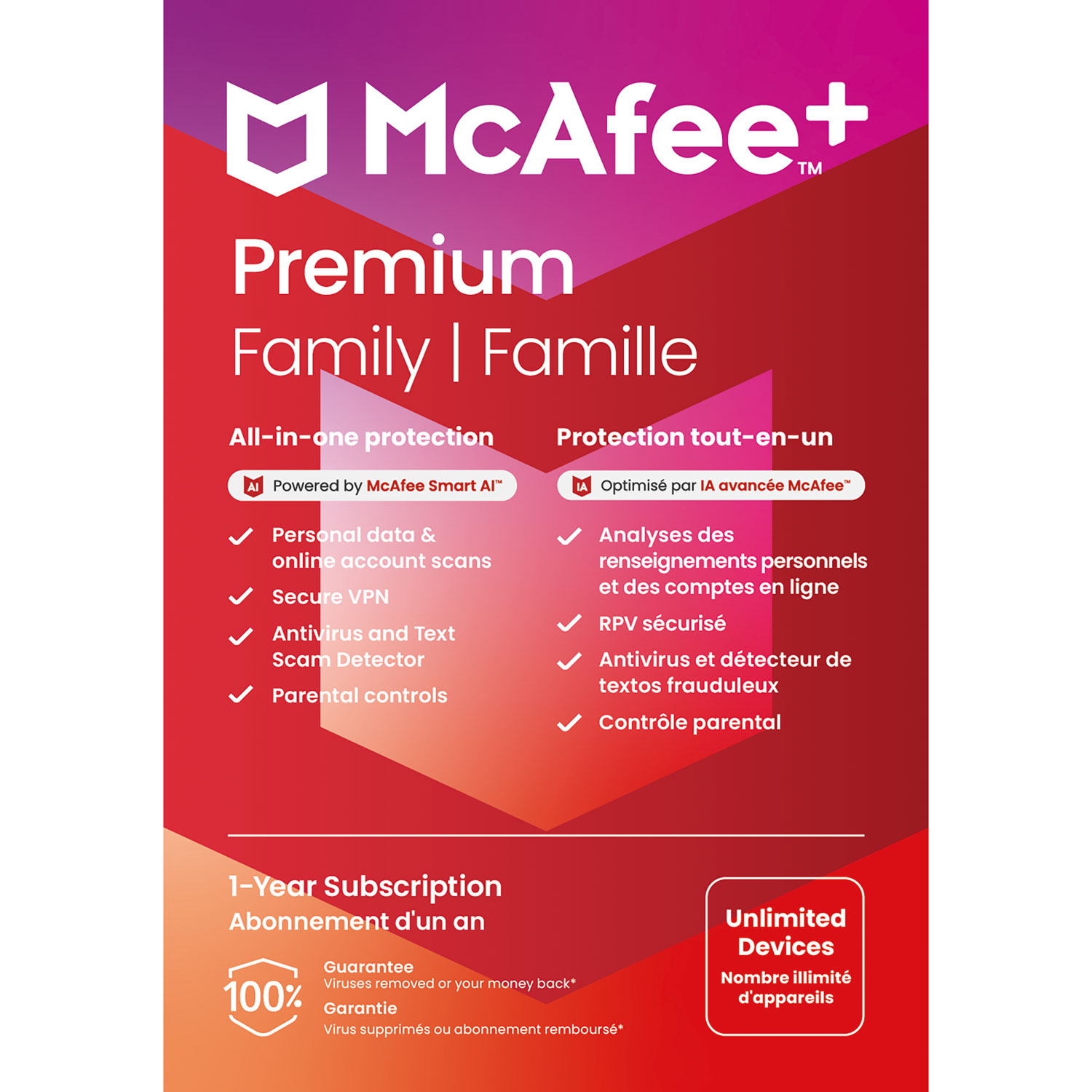 McAfee+ Premium Family - Unlimited Devices - 1 Year