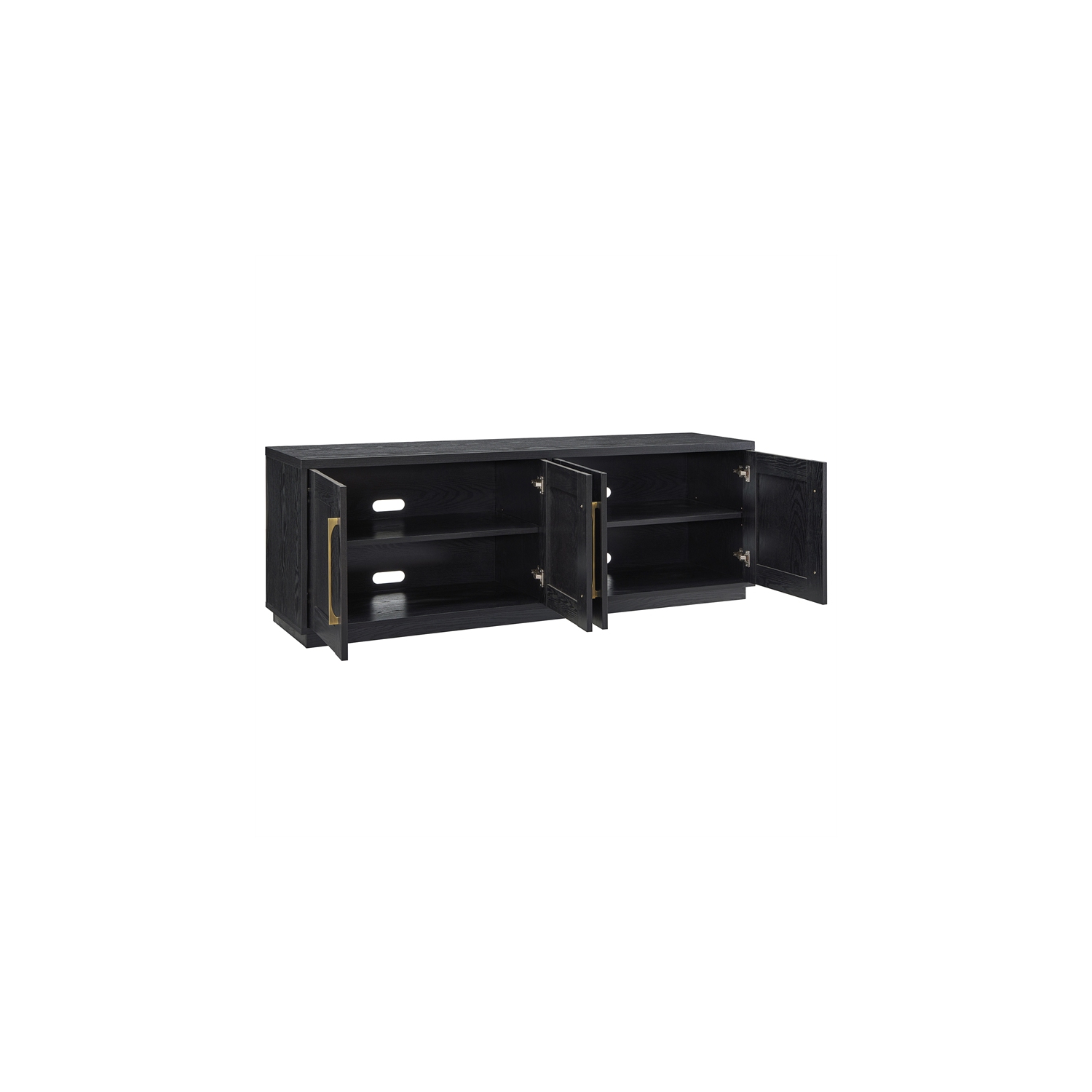 Henn&Hart 68" Black Grain TV Stand
