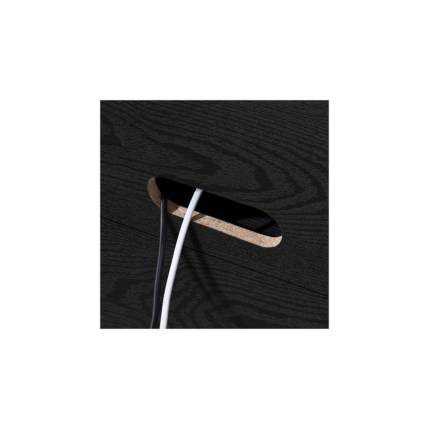 Henn&Hart 68" Black Grain TV Stand