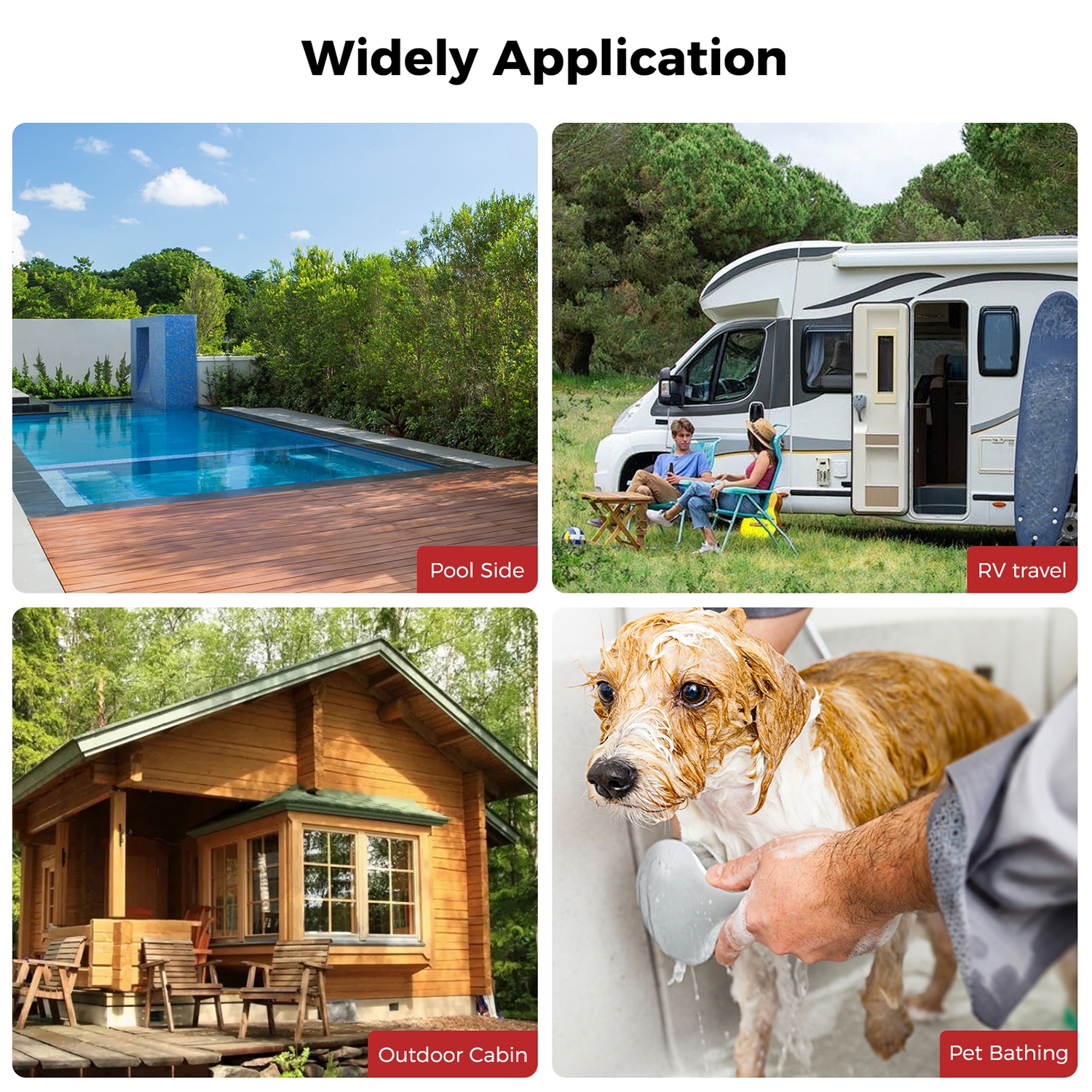 Camplux 2.64 GPM 68,000 BTU Outdoor Portable Propane Tankless Water Heater with Digital Display, White