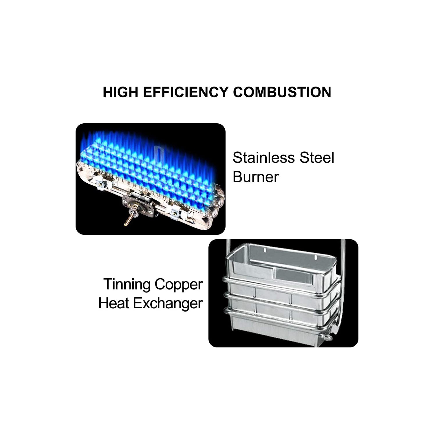 Camplux 2.64 GPM 68,000 BTU Outdoor Portable Propane Tankless Water Heater with Digital Display, White