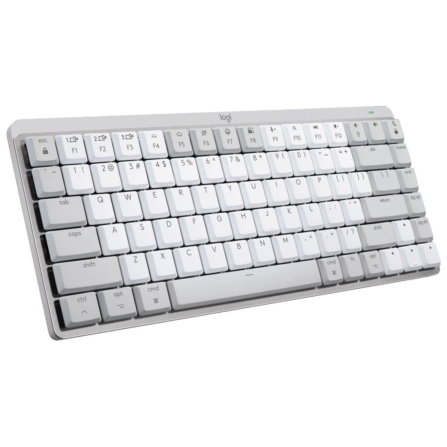 Logitech MX Mechanical Mini Bluetooth Backlit Mechanical Ergonomic Keyboard for Mac - Pale Grey - English