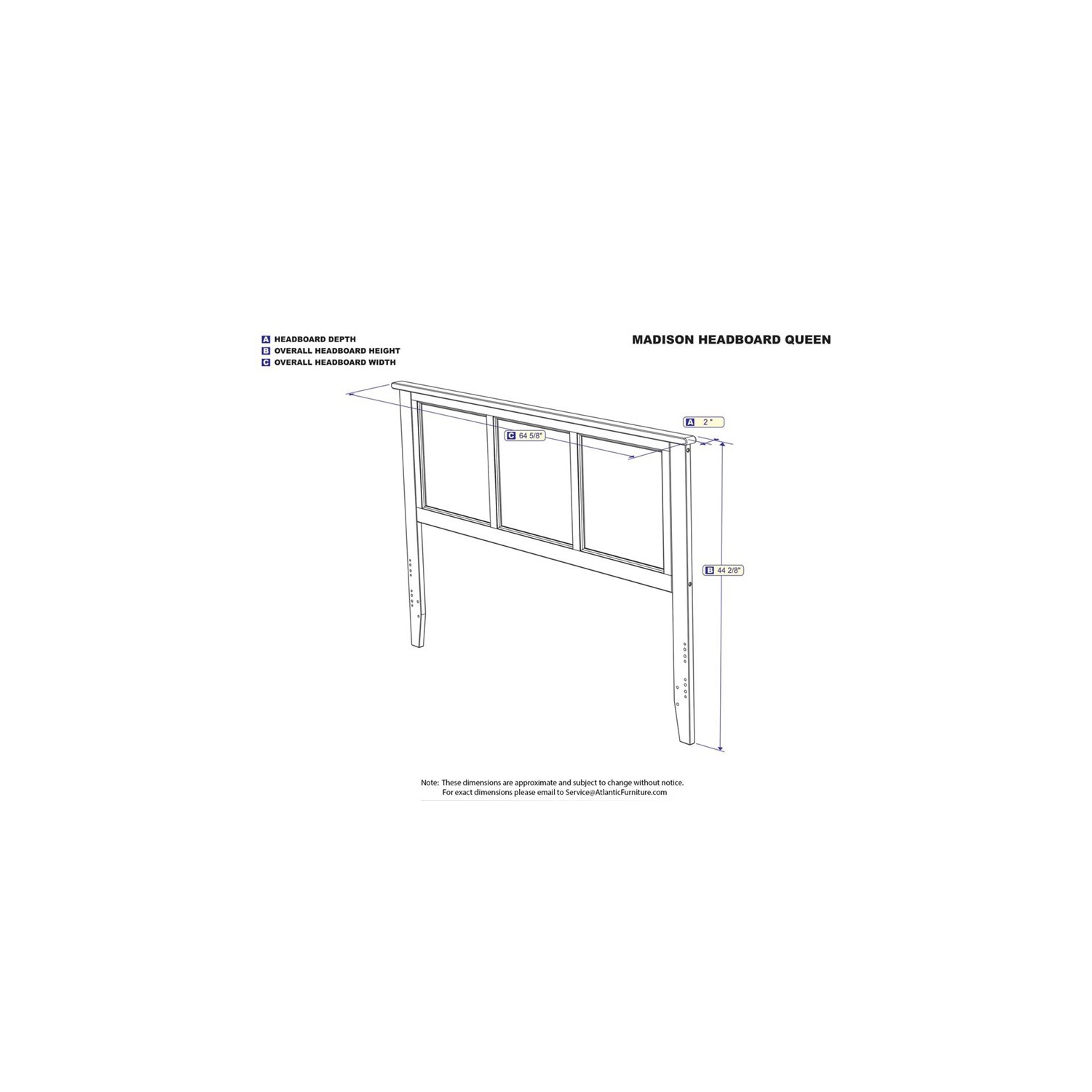 Leo & Lacey Queen Panel Headboard in White