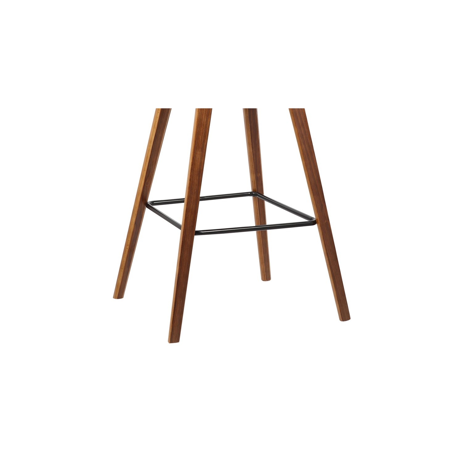 Hawthorne Collections 30" Faux Leather Bar Stool in Walnut and Brown
