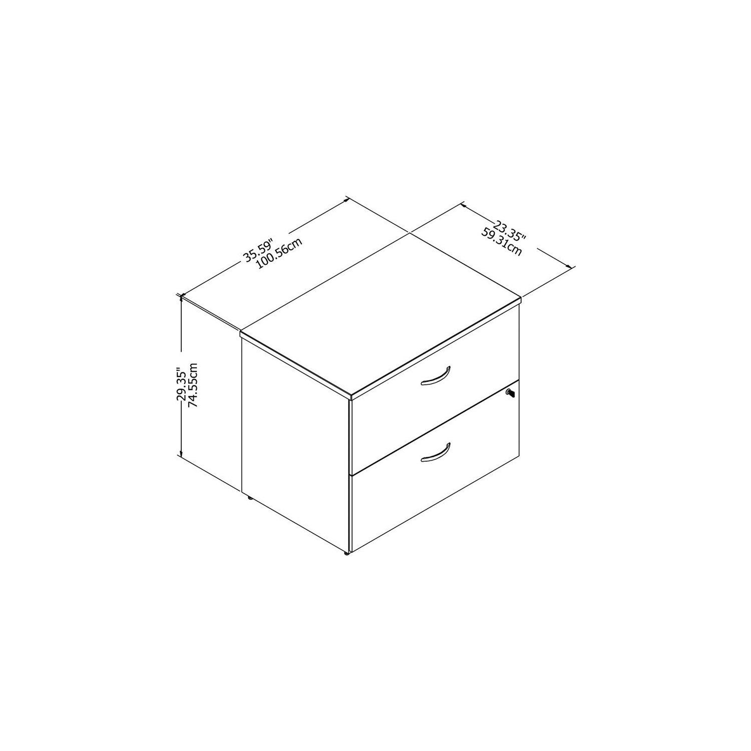 Scranton & Co Lateral File Cabinet in Storm Gray