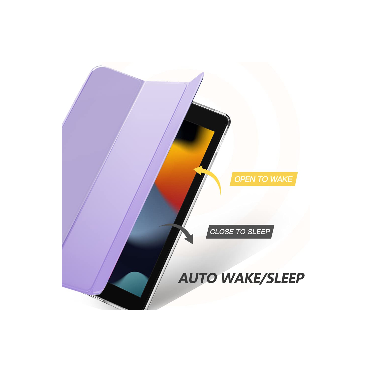 MoKo iPad 10.2 Étui pour iPad 9e génération 2021/iPad 8e génération 2020/iPad 7e génération 2019, support mince arrière rigide S.