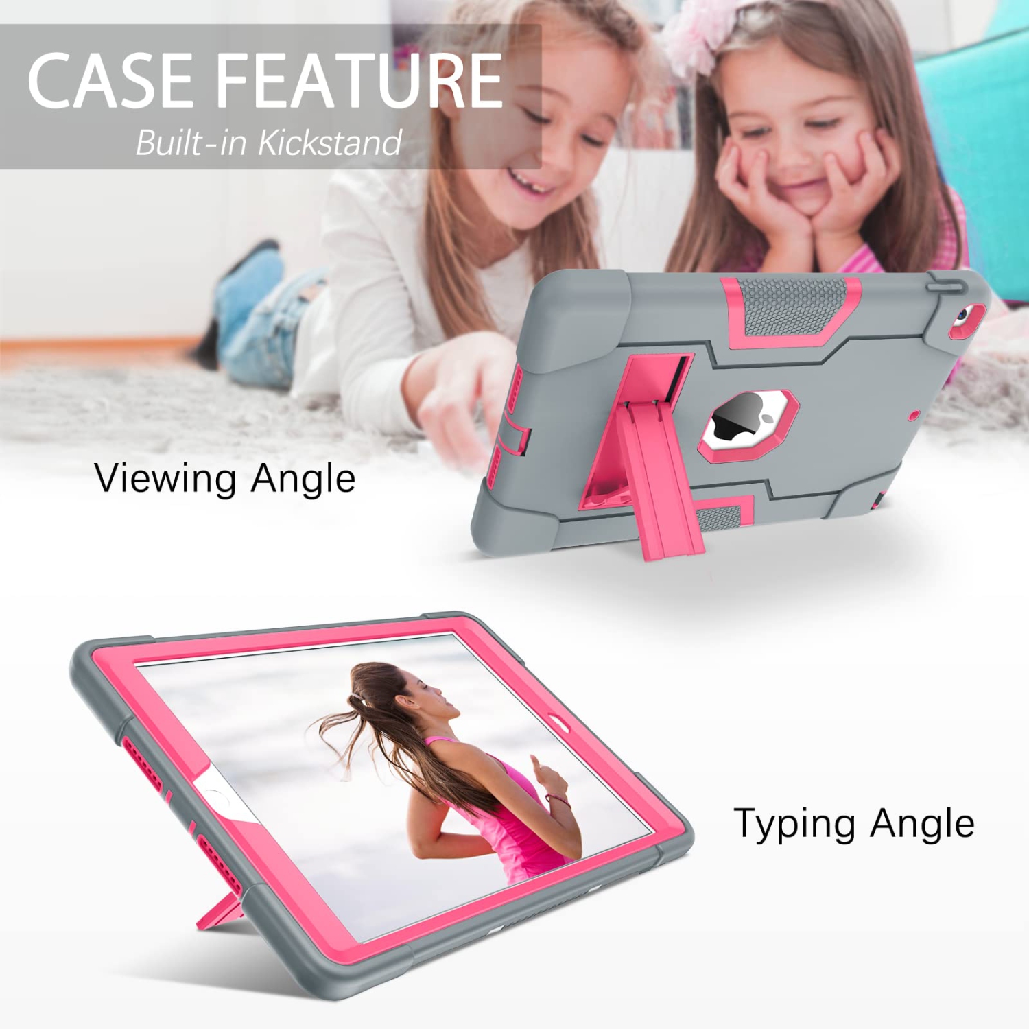 iPad 10.2 Case,iPad 9th Generation Case,iPad 8th Generation Case,iPad 7th Generation Case,DUEDUE Heavy Duty Cover with Kicks