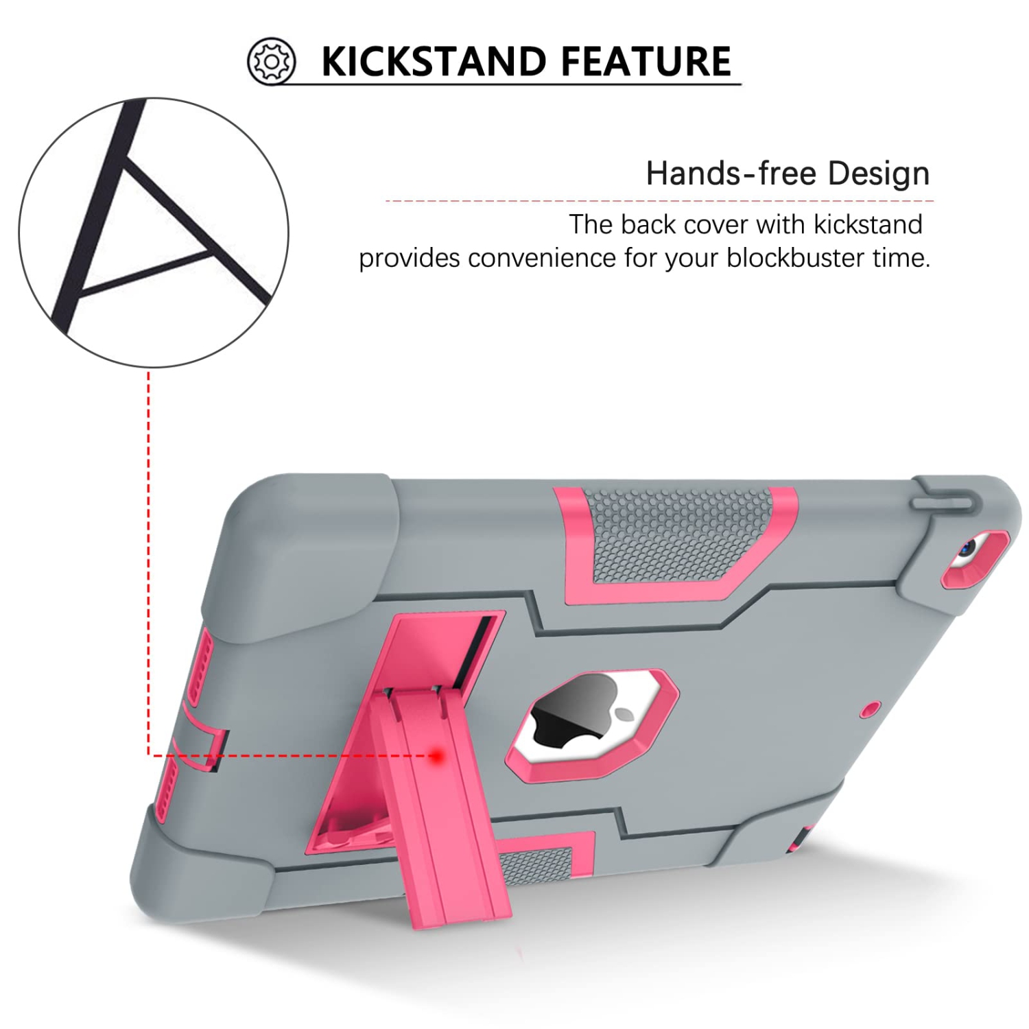 iPad 10.2 Case,iPad 9th Generation Case,iPad 8th Generation Case,iPad 7th Generation Case,DUEDUE Heavy Duty Cover with Kicks